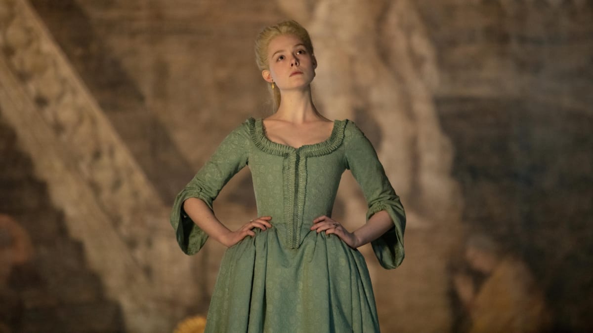 Elle Fanning Wears Dior-Inspired Imperial Gowns in Hulu's 'The Great'