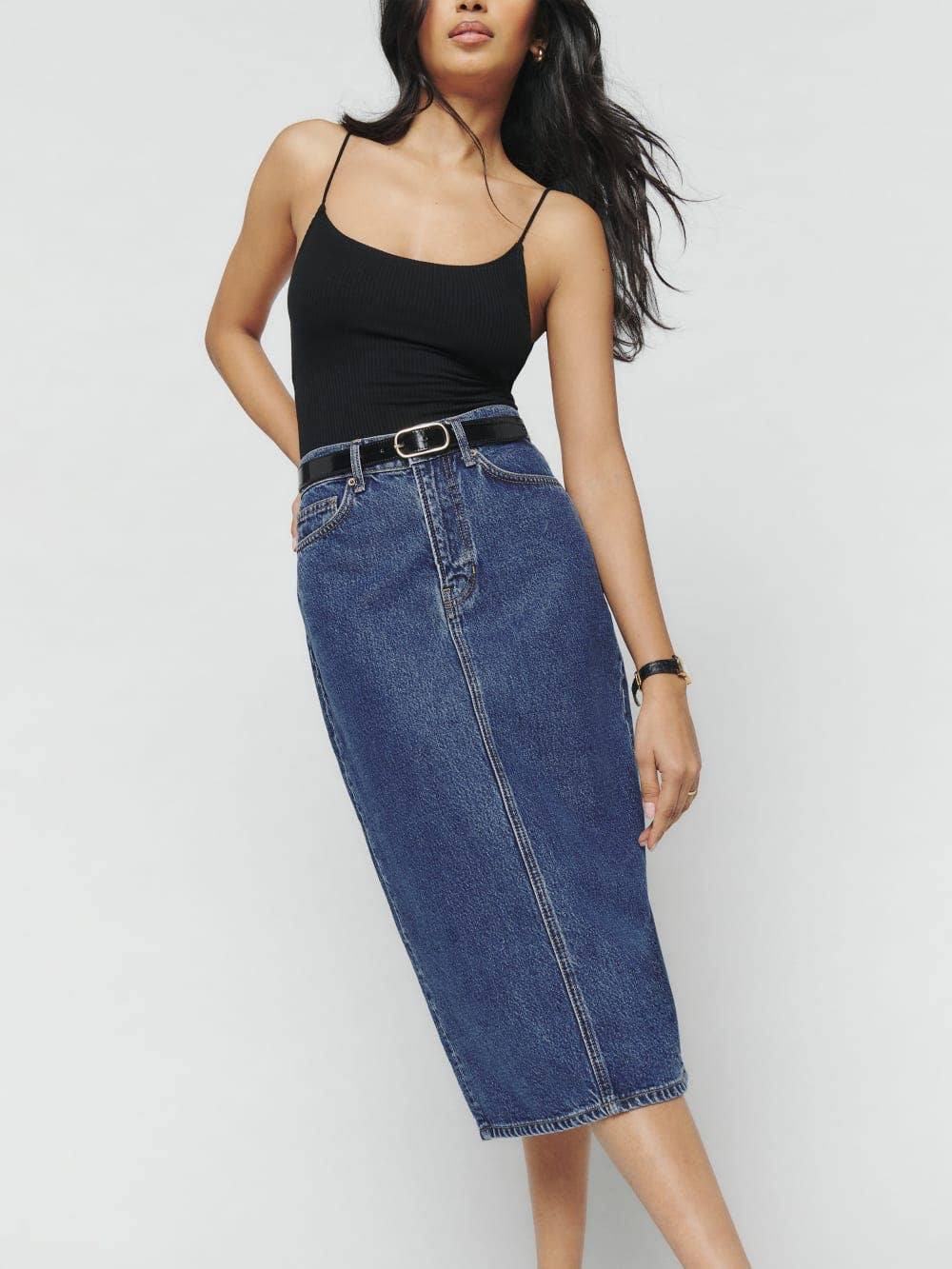 The Reformation Skirt That'll Make You Embrace the Denim Maxi Comeback
