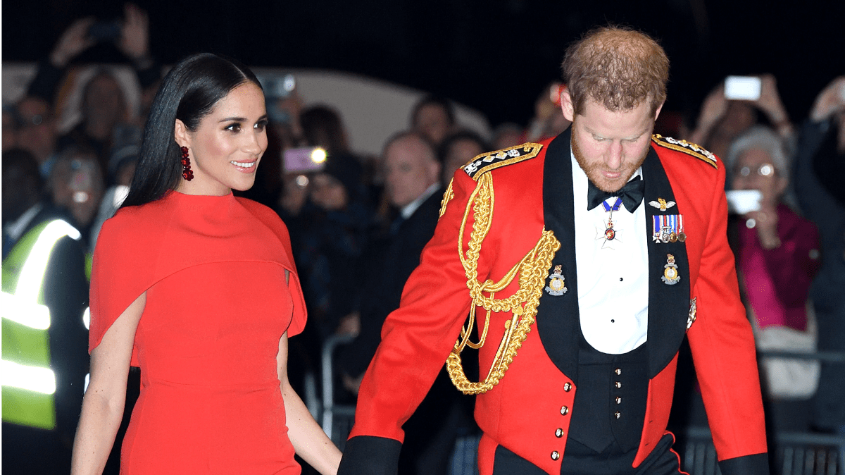 Meghan Markle Wore a Thing: Safiyaa Red Cape Dress at the Mounbatten Festival of Music Edition