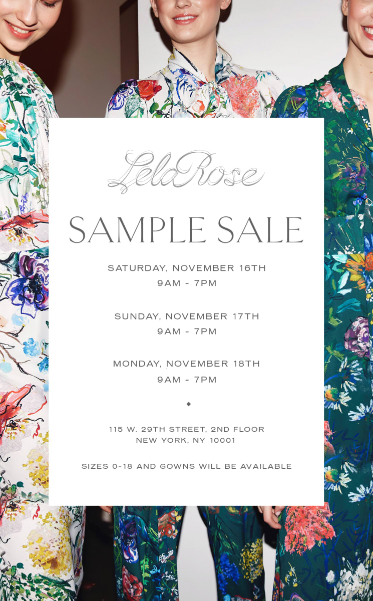 Lela Rose Sample Sale, 11/16 - 11/18, NYC