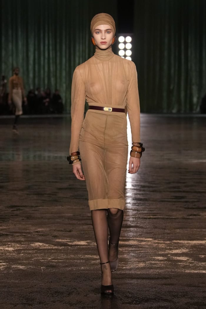 Saint Laurent Leans Fully Into Naked Dressing For Fall Fashionista