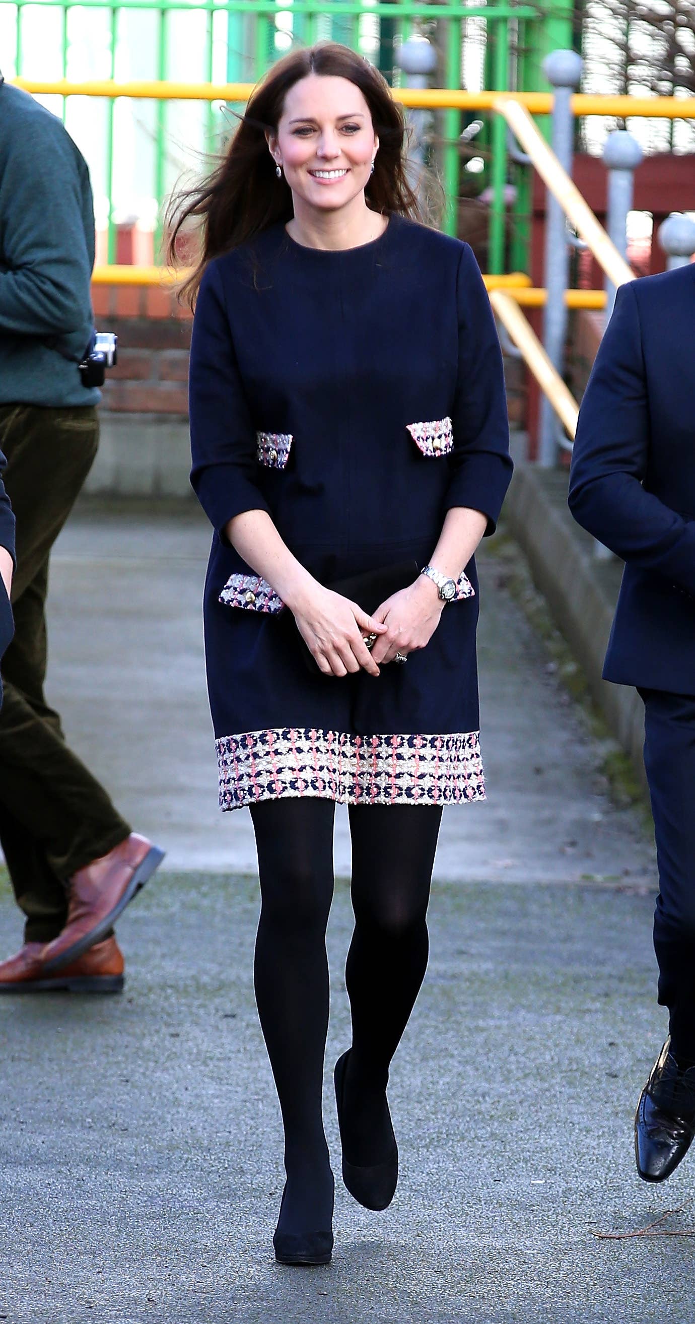 princess polly baby blue dress Kate Middleton Wears Tartan Coat & Coordinates With Prince William: See  Photos