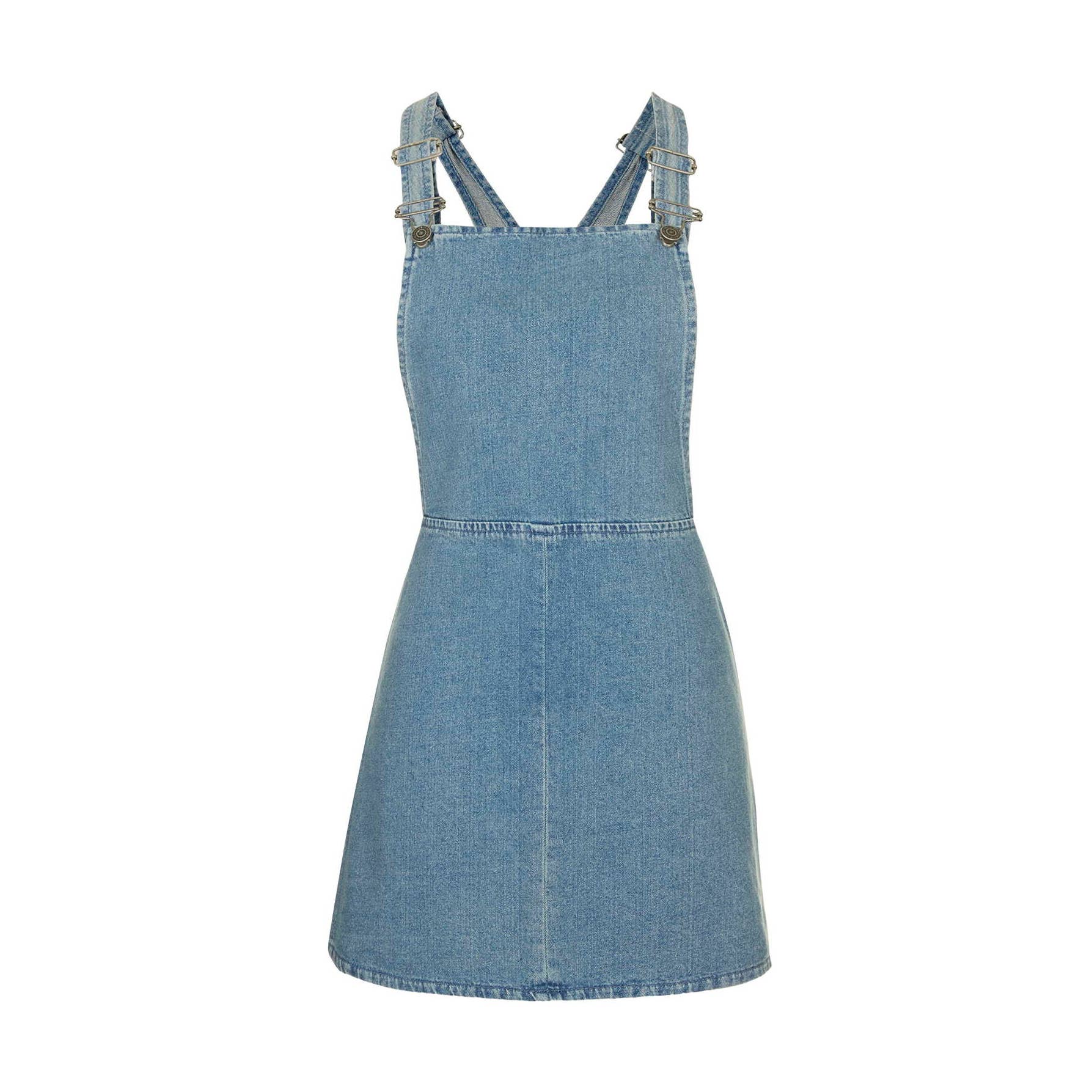 topshop denim dungaree dress TOPSHOP MOTO PETITE Jumper Womans Size 8 Overall Mini Dress Jumper Black Denim