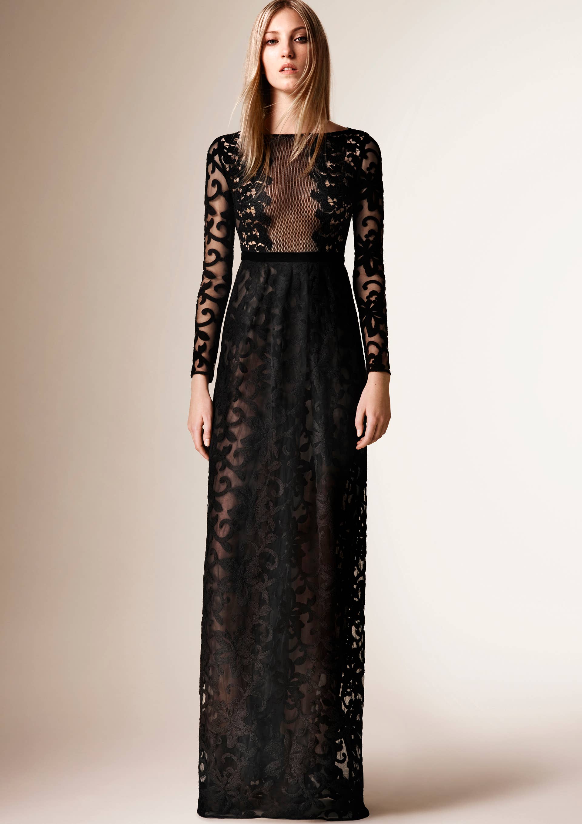 chinese dress ladies Burberry Lace Maxi Dress