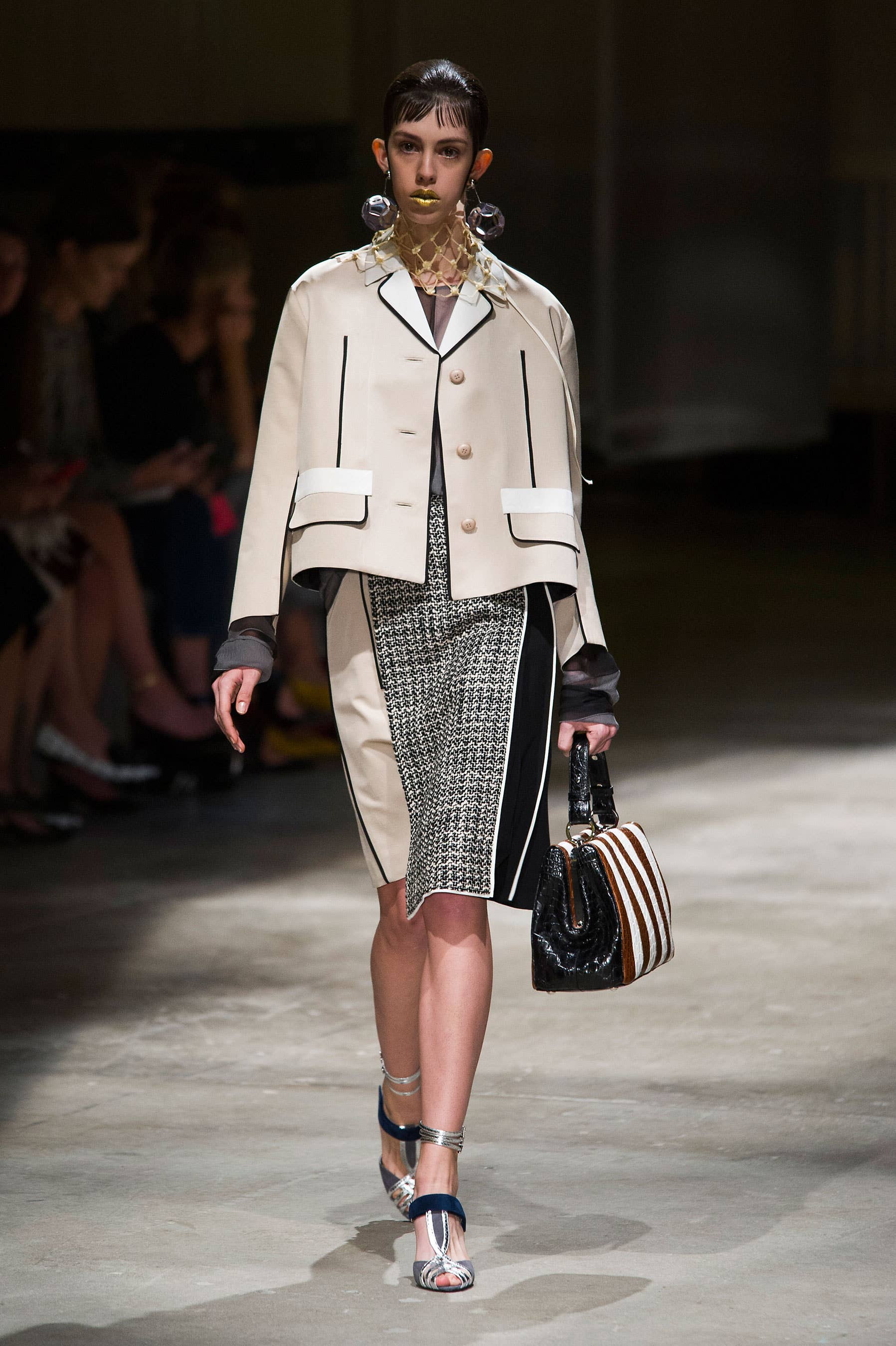 Miuccia Prada Thinks Vertically for Spring - Fashionista Miuccia Prada Thinks Vertically for Spring - Fashionista