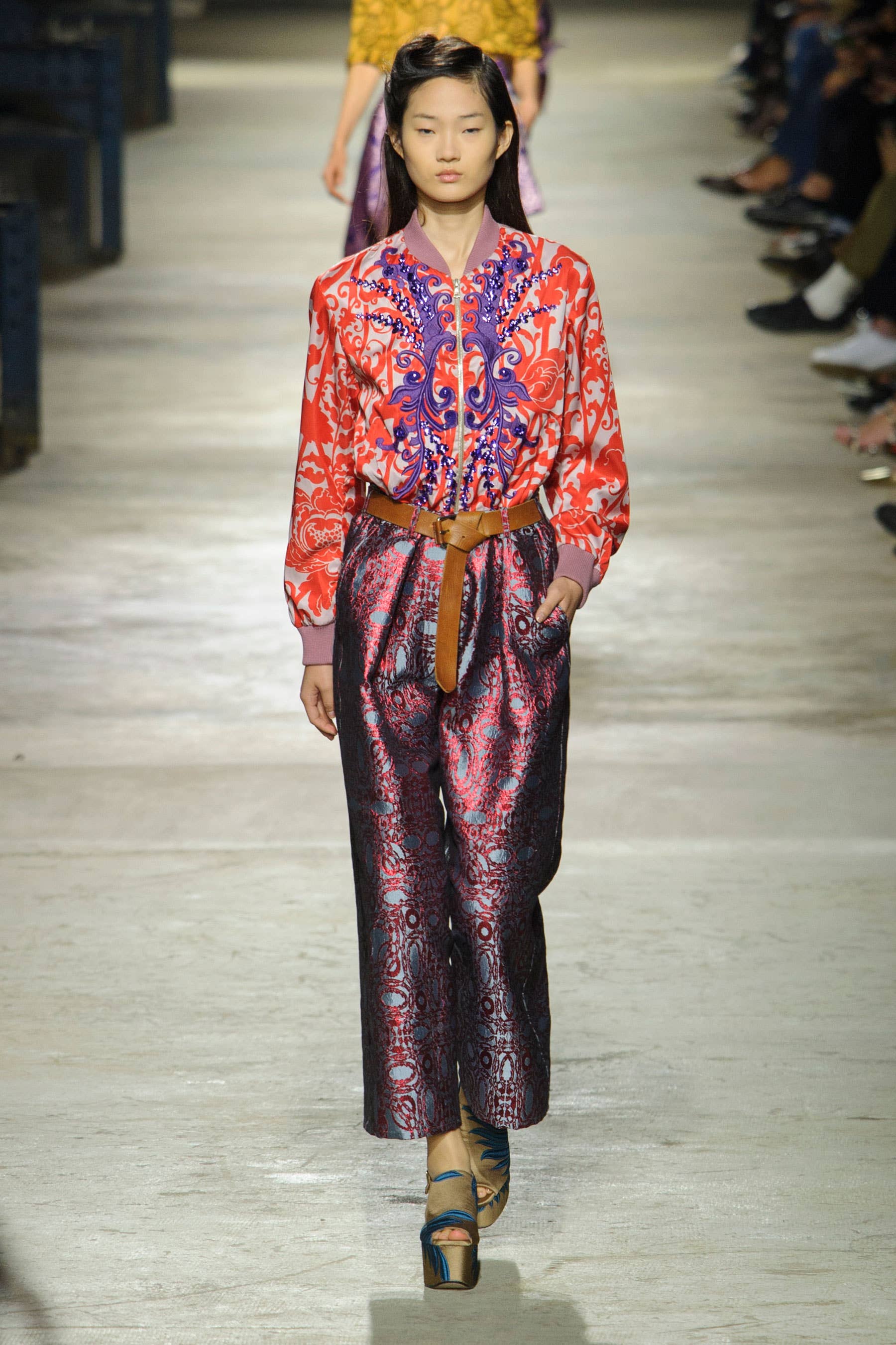 Dries van Noten's Flamboyant Prints Take a Sexy Turn for Spring
