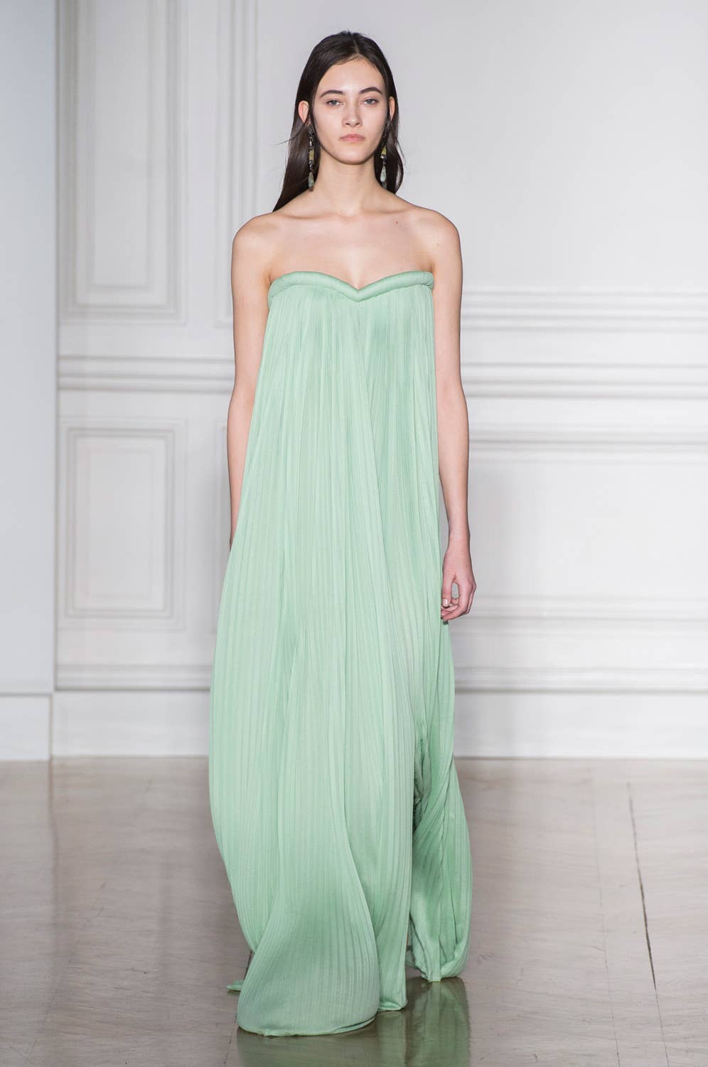 strapless open back dress Incredible Spring 2005 Valentino Haute Couture Green Ombre Bias Cut Si –  Shrimpton Couture main image 1