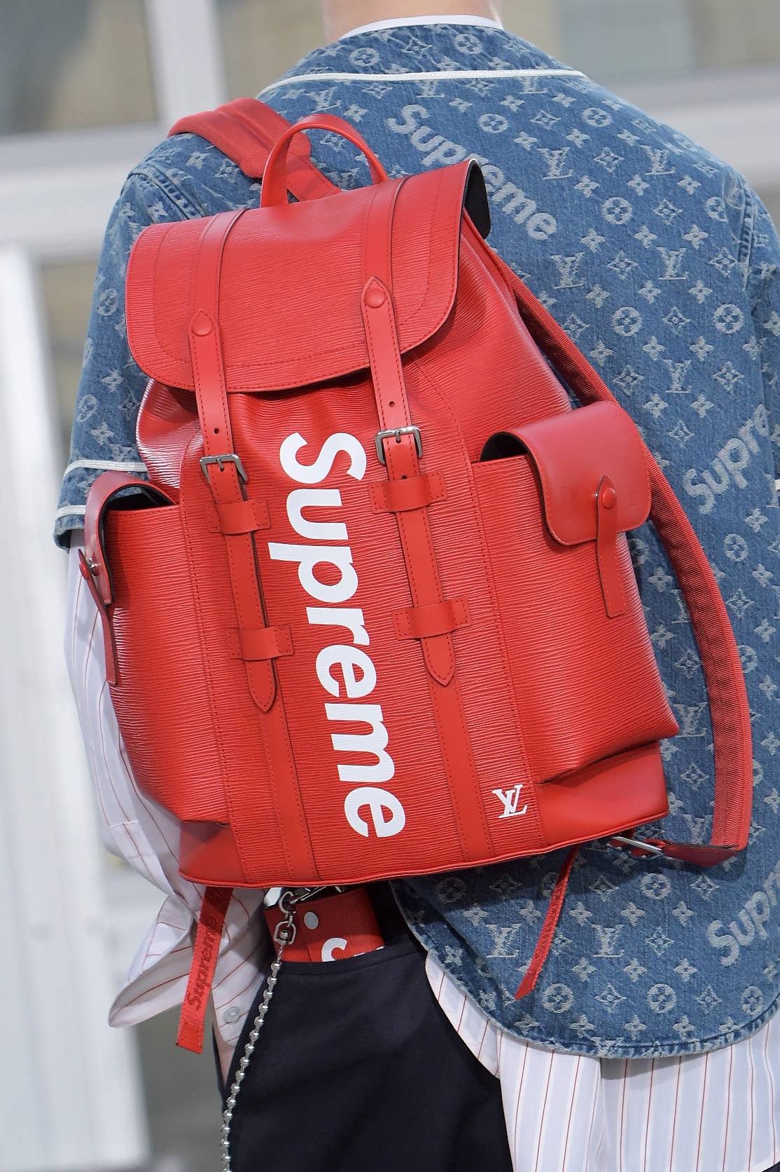 buy louis vuitton supreme backpack Red & White EPI Christopher Louis Vuitton | Supreme Epi