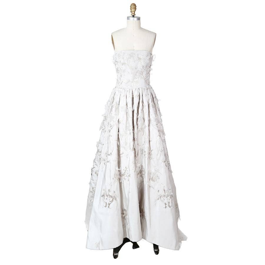 white high slit dress LEADER OF THE PACK LONG SLEEVE HIGH SLIT GOWN IN WHITE – AKIRA