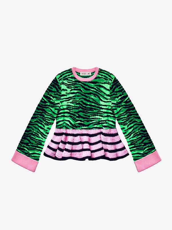kenzo &amp; H&amp;Mコラボニット ケンゾー×エイチアンドエムKENZO×H&M ウールパッチニットセーター 黒M
