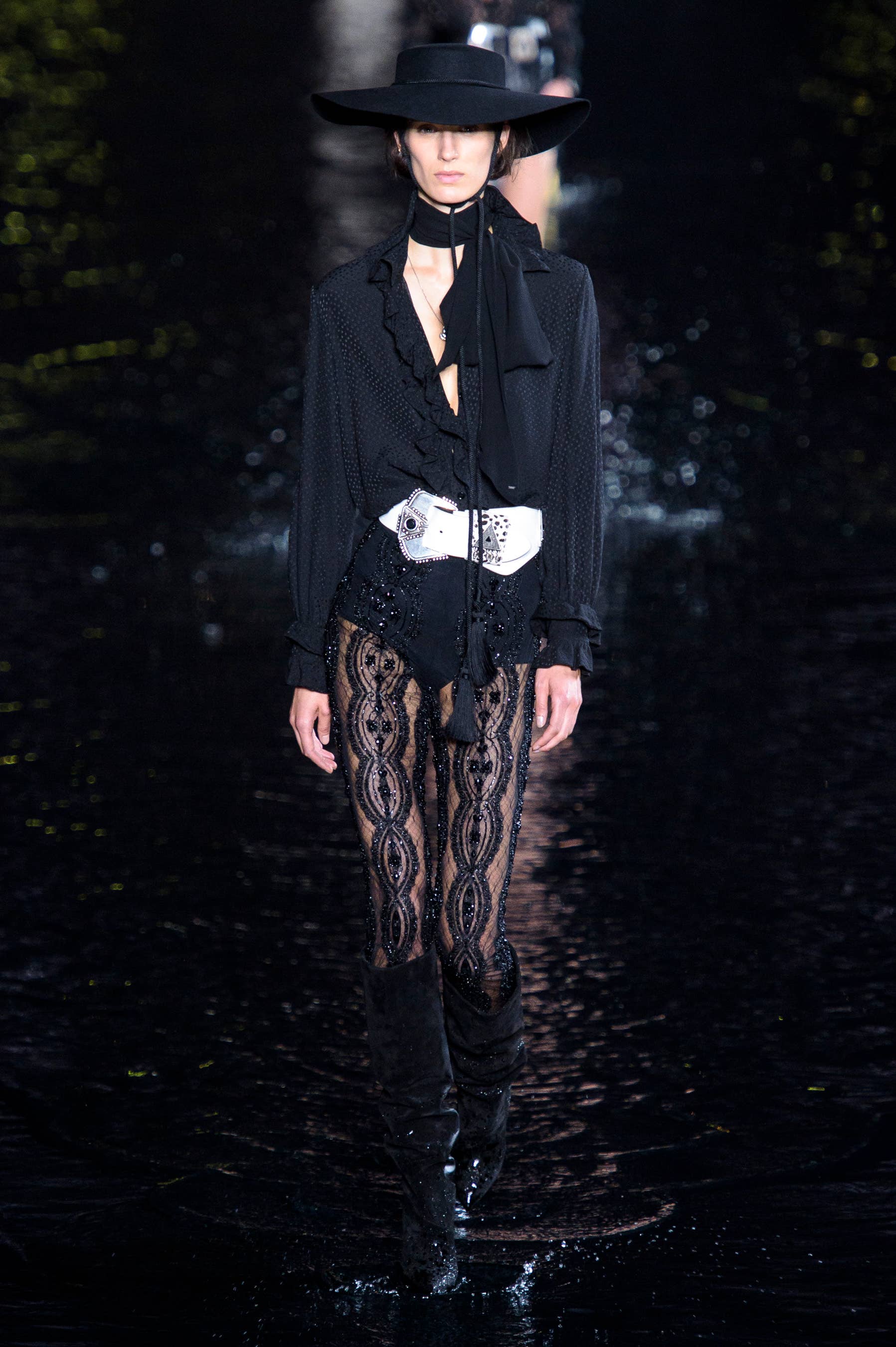 Anthony Vaccarello's Glam-Rockers Walk on Water at Saint Laurent