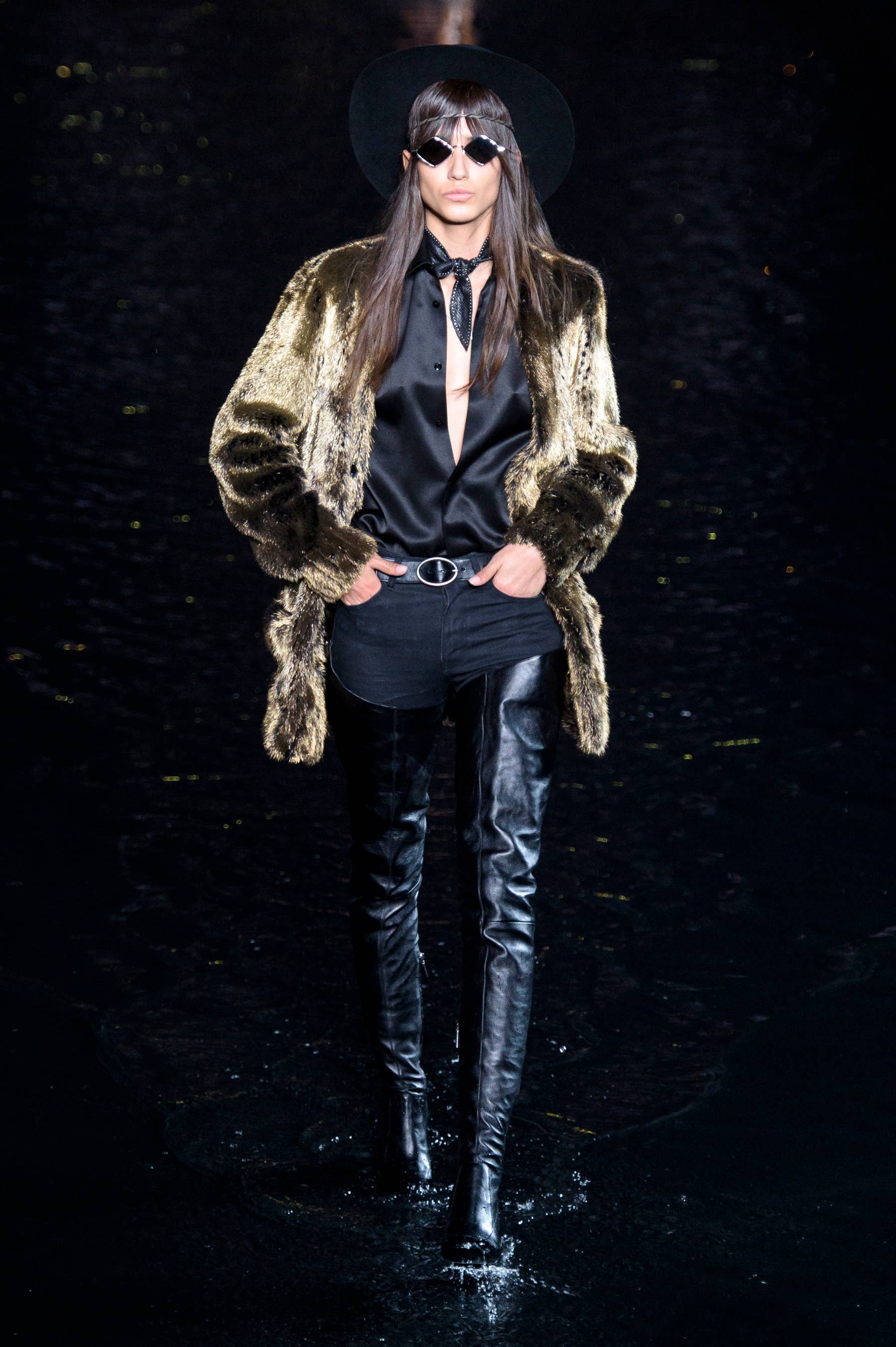 Anthony Vaccarello's Glam-Rockers Walk on Water at Saint Laurent