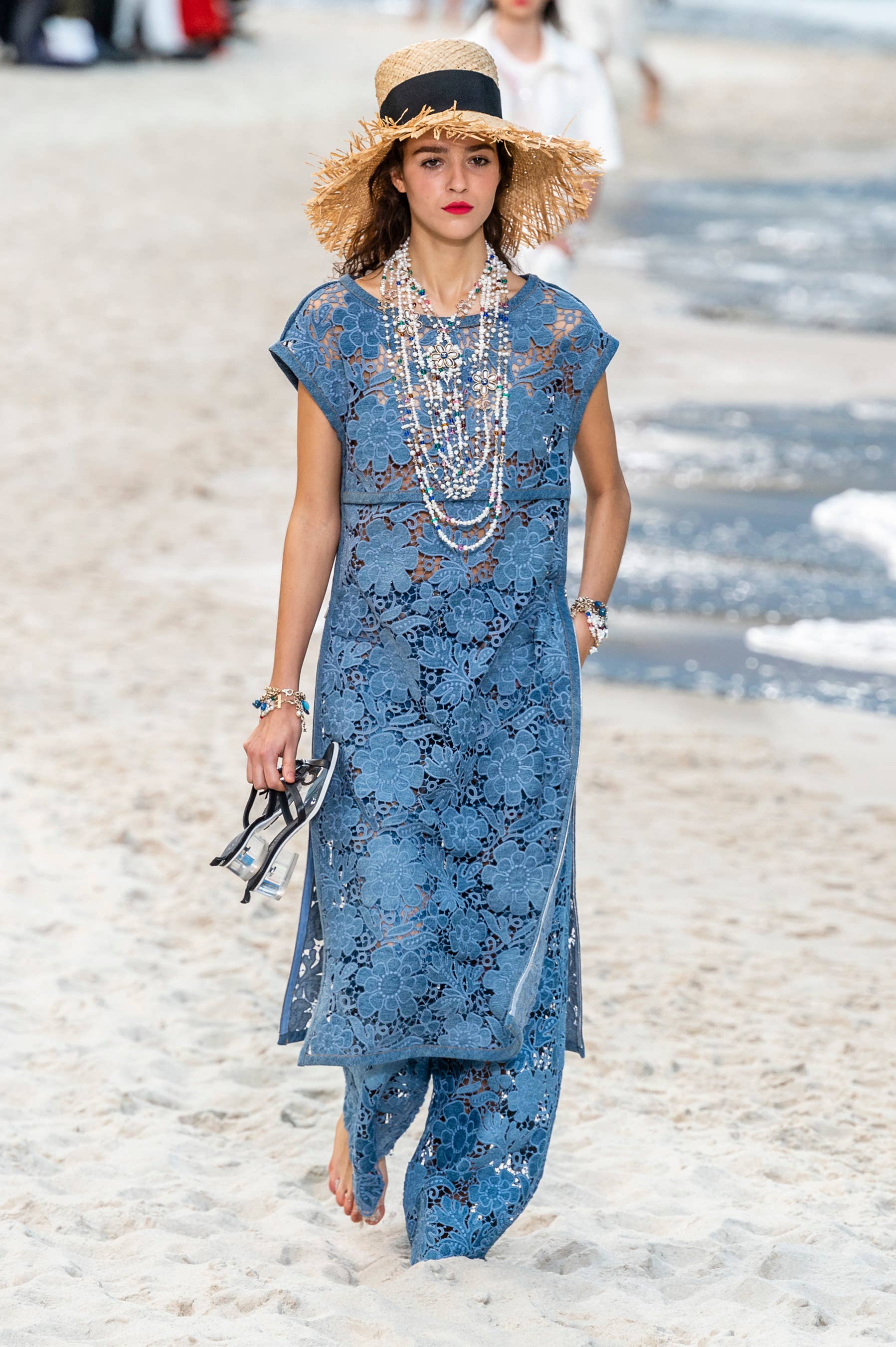 chanel beach dress CHANEL Off Shoulder Sequin Bustier Satin Prom & Formal Dress Rose Gold / 6 USA