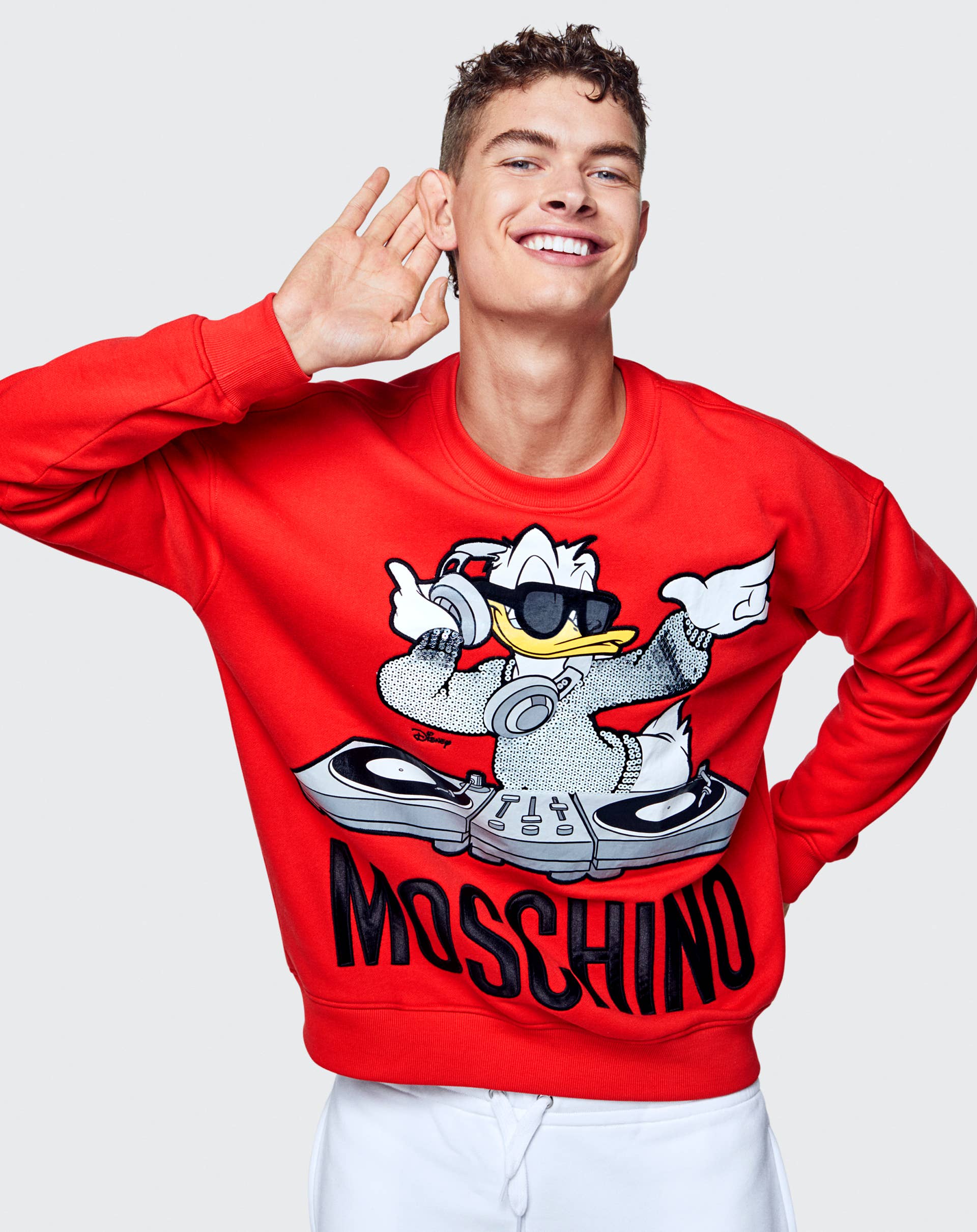 MOSCHINO - H&MOSCHINO ミッキートレーナー グレー S Disney Moschino