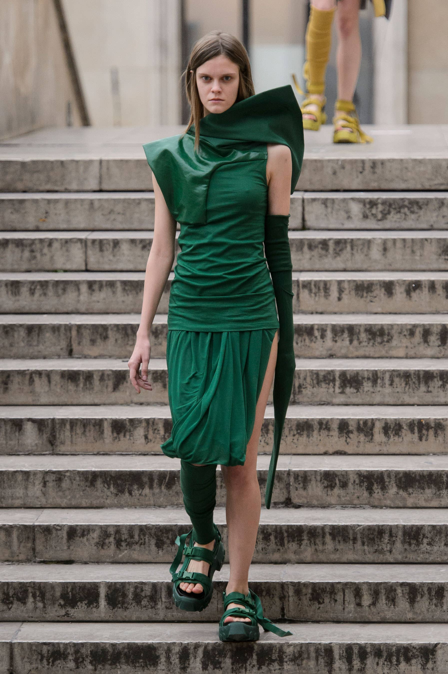 rick owens green dress Rick Owens DRKSHDW Edfu Gown in Pale Green