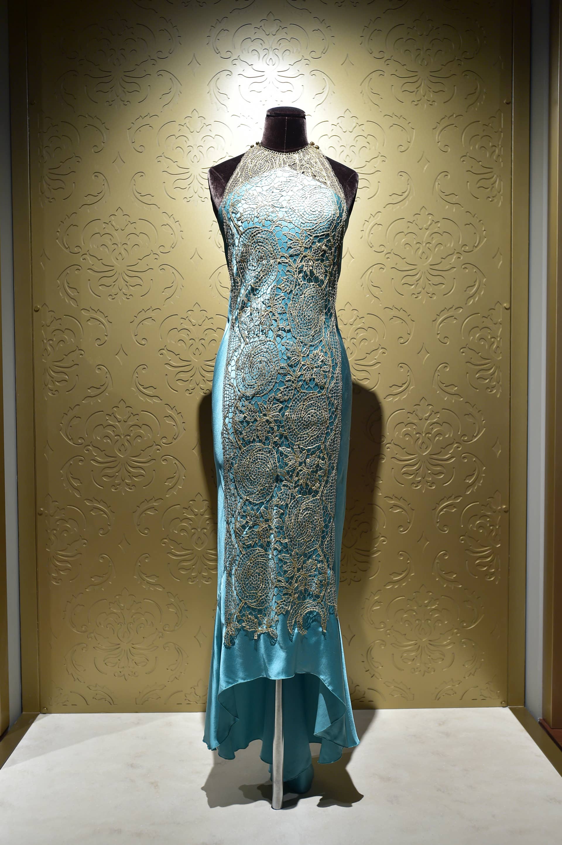 chinese dress ladies 1920s Downton Abbey dress in nude with sweetheart neckline – LaVieDelight main image 1
