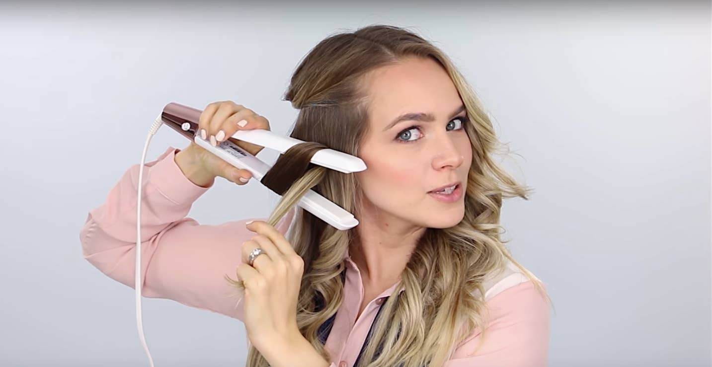Loose Waves How To Curl And Wave Hair Using Flat Iron Easy Fast ...