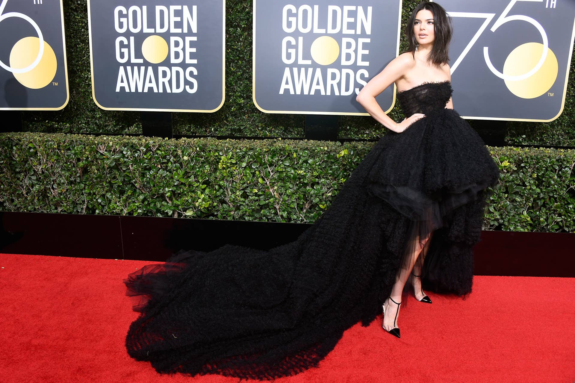 celebrity black dress red carpet Black Angelina Jolie Leg Dress Velvet Prom Celebrity Dress Red Carpet –  Hoprom