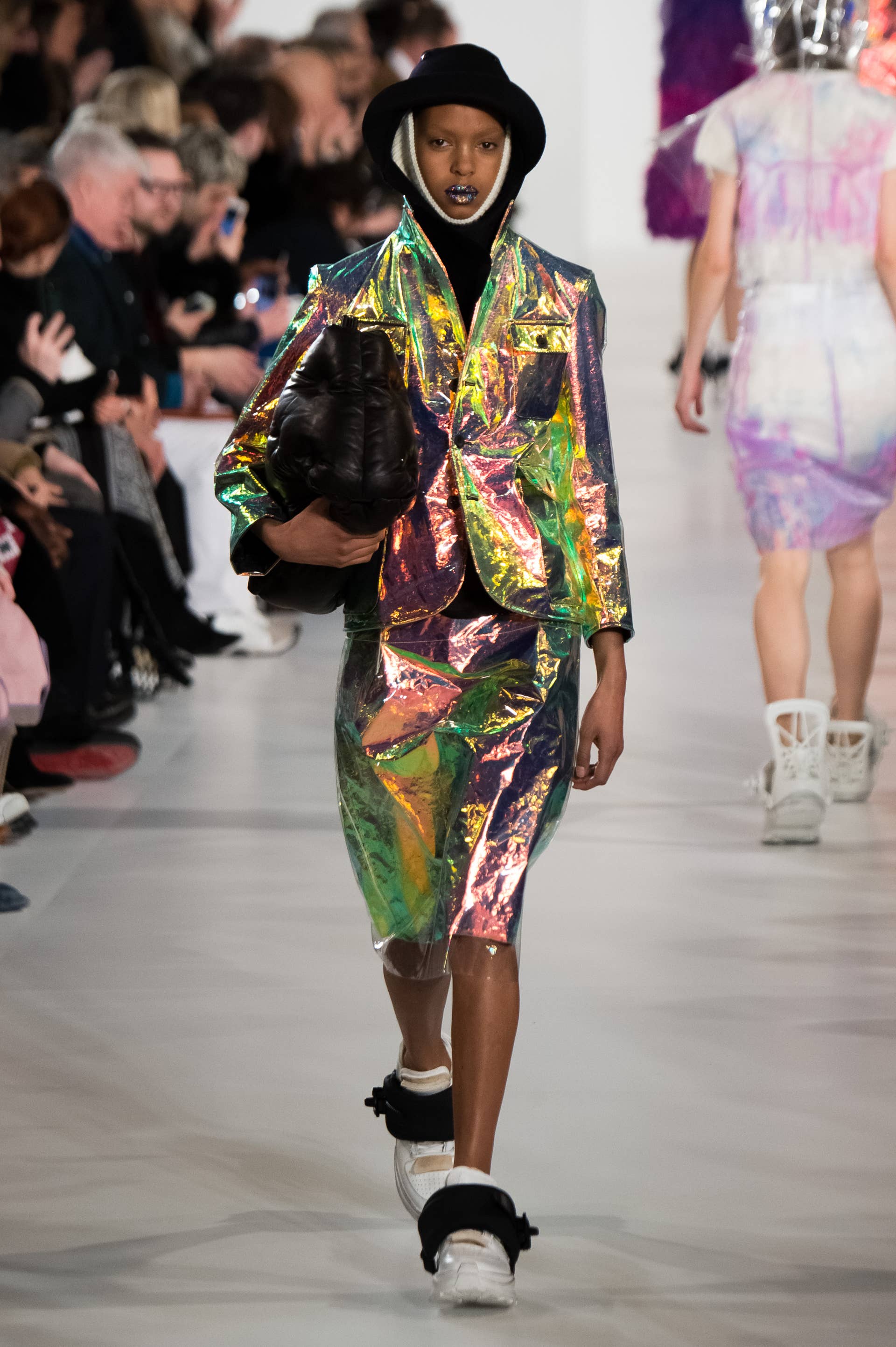 Pat McGrath Created Glittery Oil-Slick Lips for the Maison