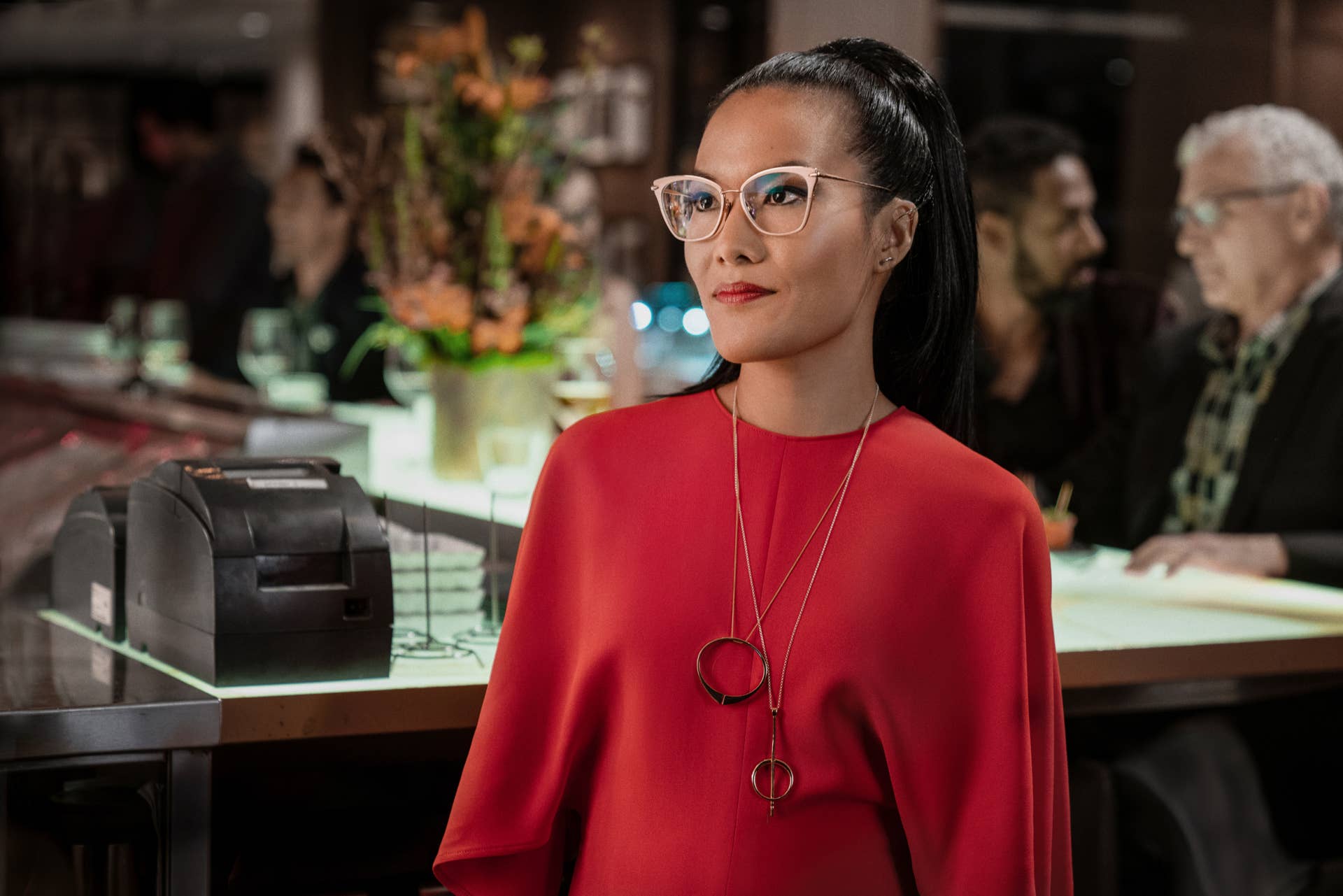 ali wong red dress Ali Wong Wears The Row, Isabel Marant and Michael Kors in 'Always Be My  Maybe' on Netflix