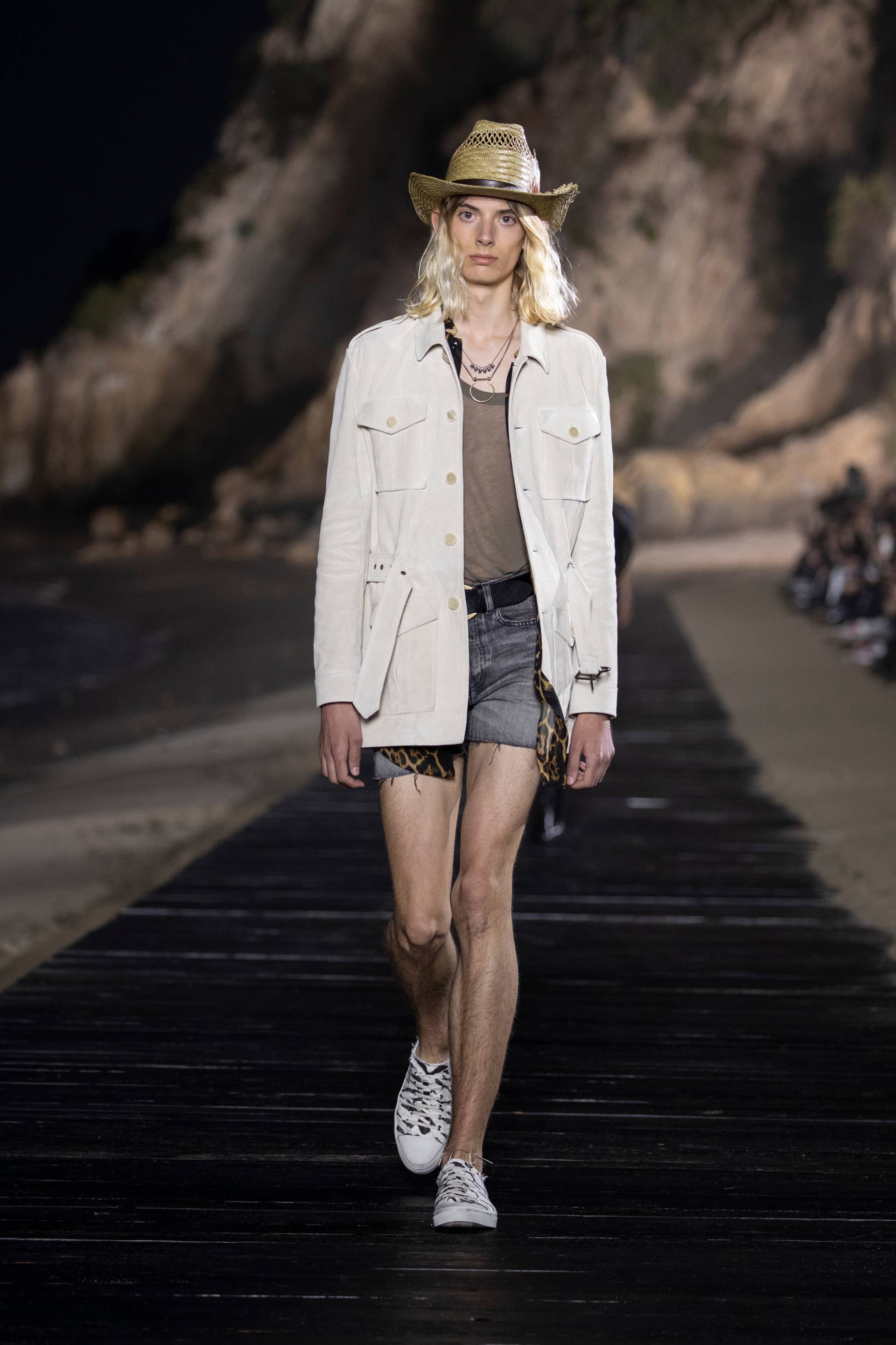 Anthony Vaccarello Shows Bohemian Wares Against Crashing Malibu