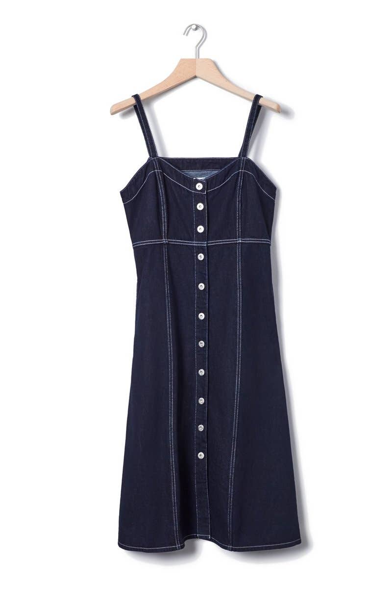 white christmas dresses Kowtow Foundation Dress Brown Denim main image 1