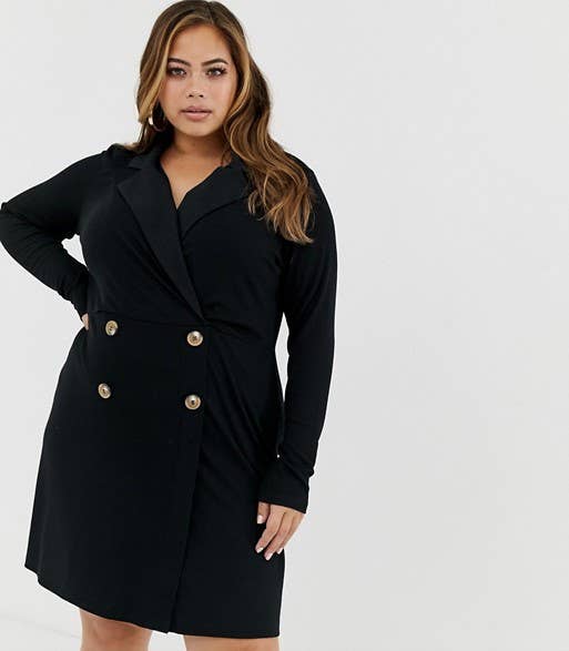 white christmas dresses Elvira Mini Dress - Black | Shop Blazer Dresses