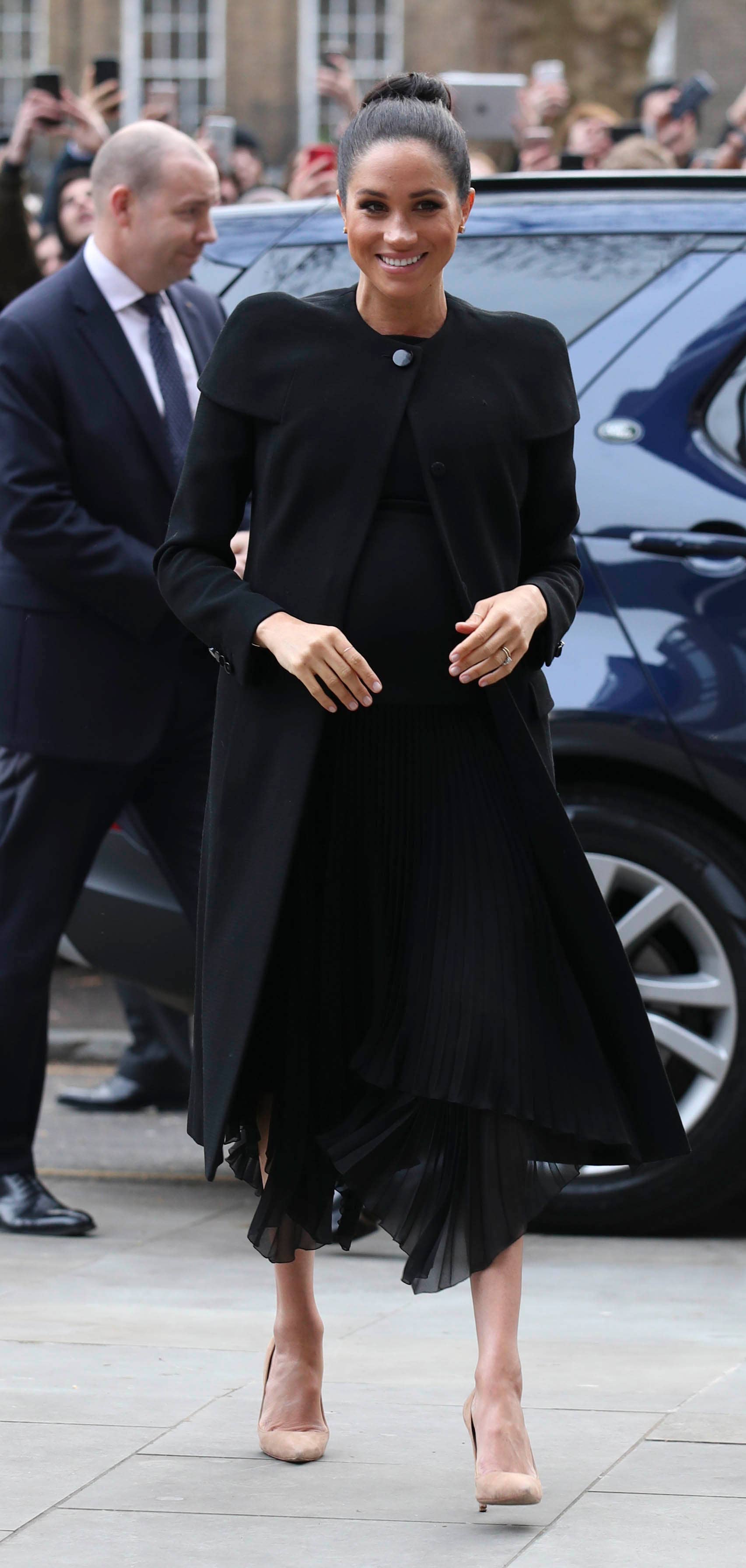 Meghan Markle Wore A Thing: Emilia Wickstead Cape Dress Edition -  Fashionista