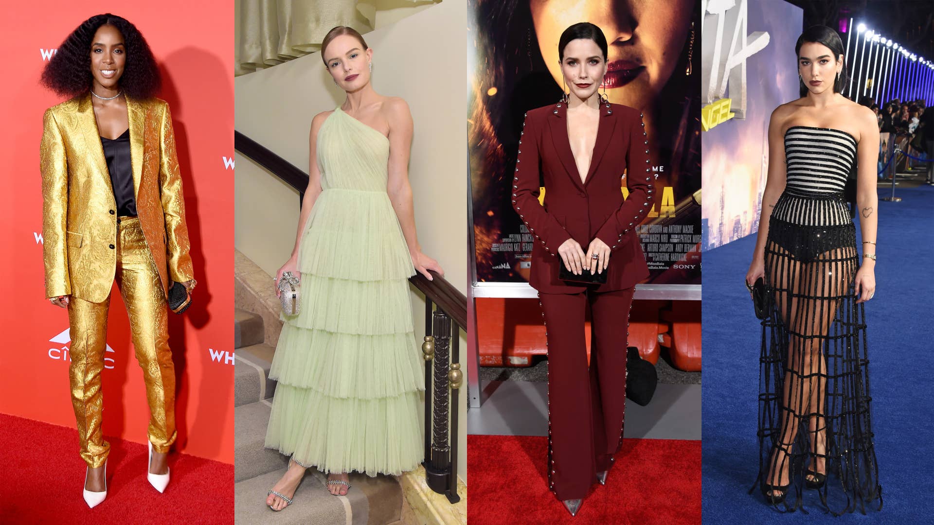 sachin and babi light blue dress Old Hollywood Vavoom Dominated on the Emmys Red Carpet main image 1