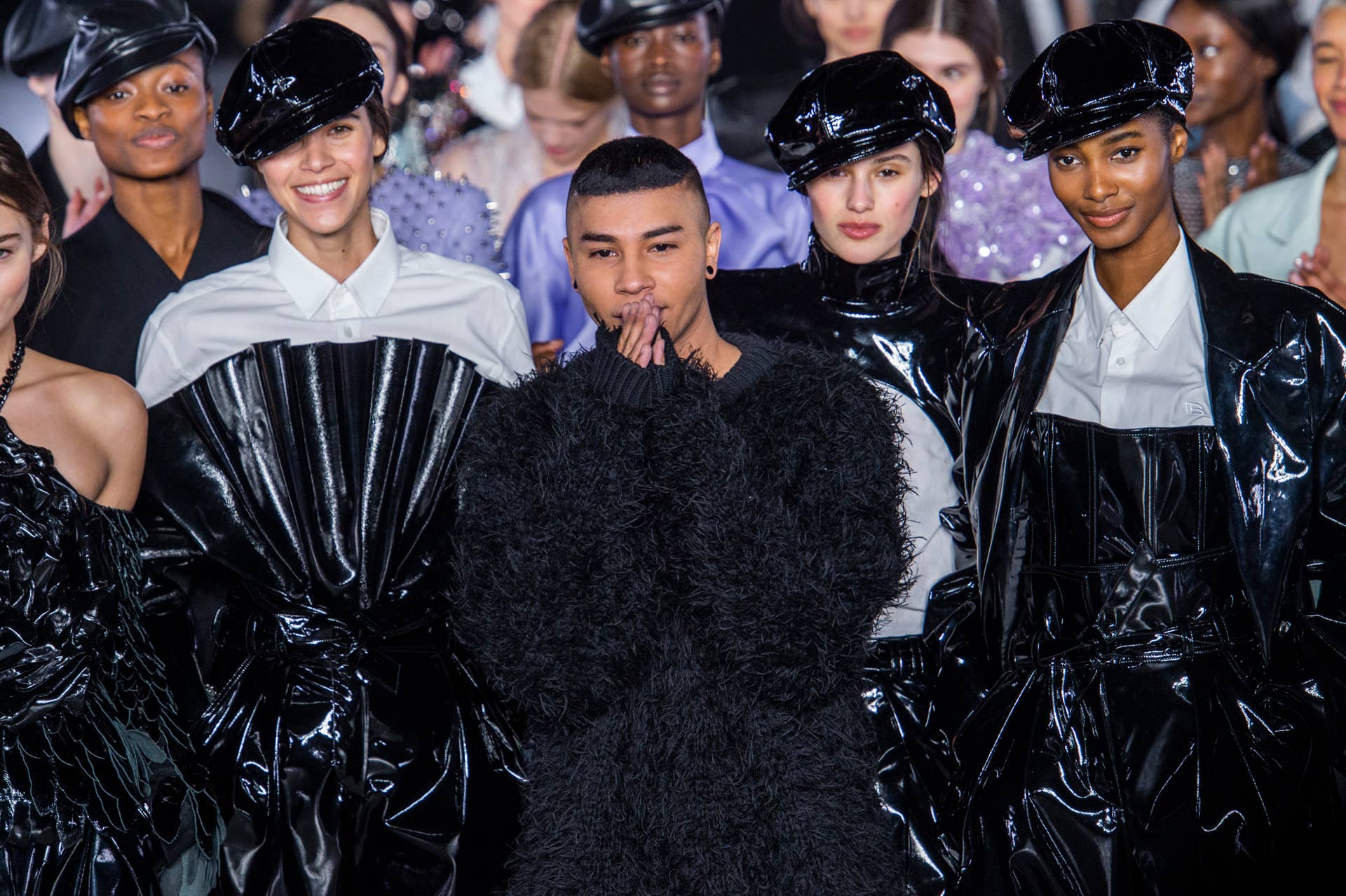 The Balmain Army Is Going Full '80s Biker Gang for Fall 2019