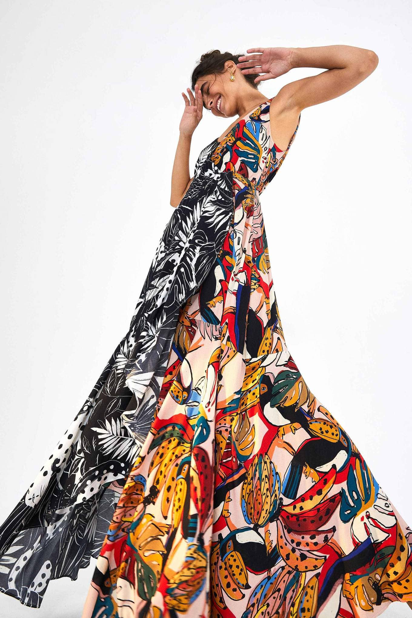 the line by k gaby dress Gael - Black One Shoulder Maxi Dress