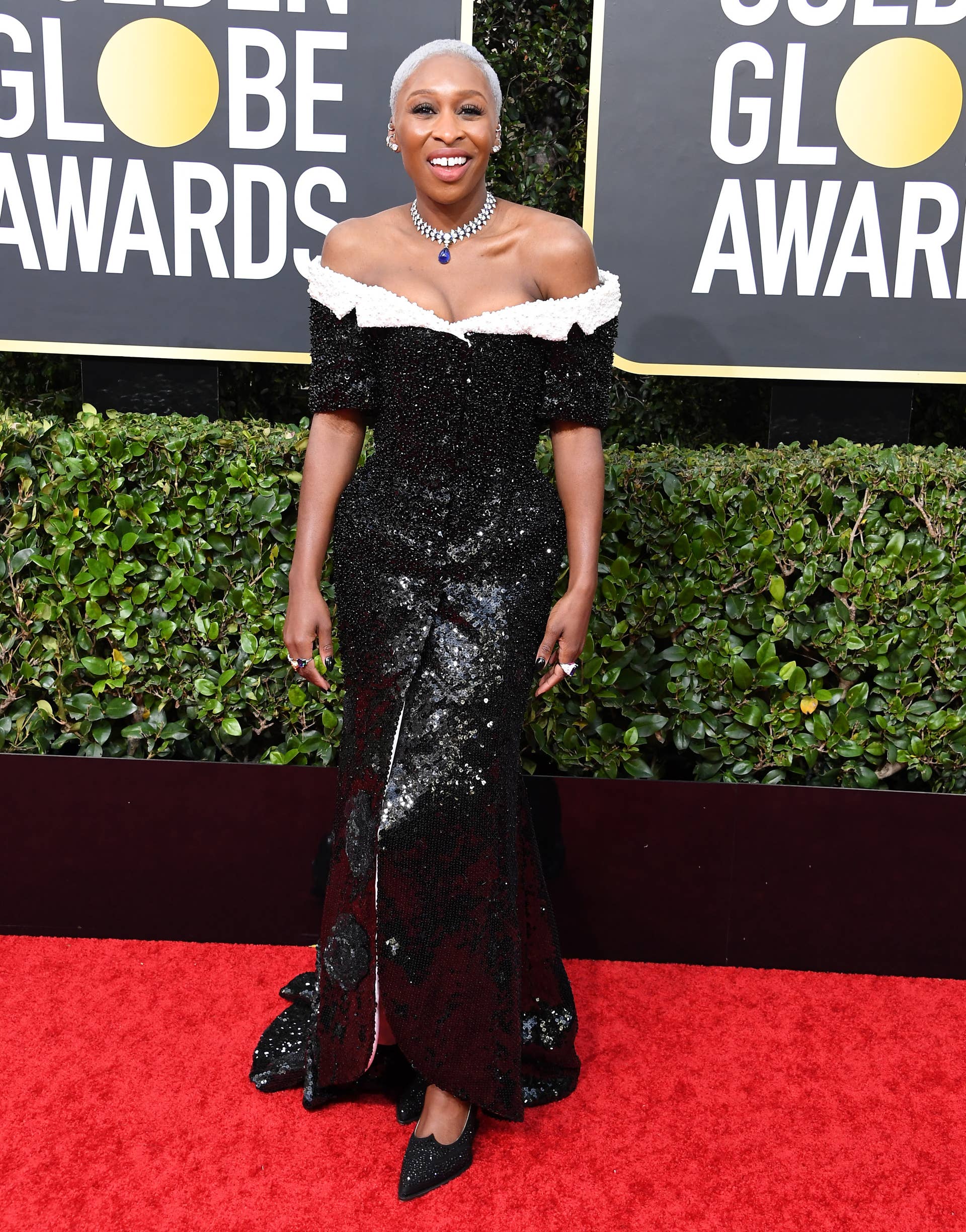 cynthia erivo golden globes dress Great Outfits in Fashion History: in a Thom Browne Gown That Took 11 People and 800 Hours to Create pcat-423