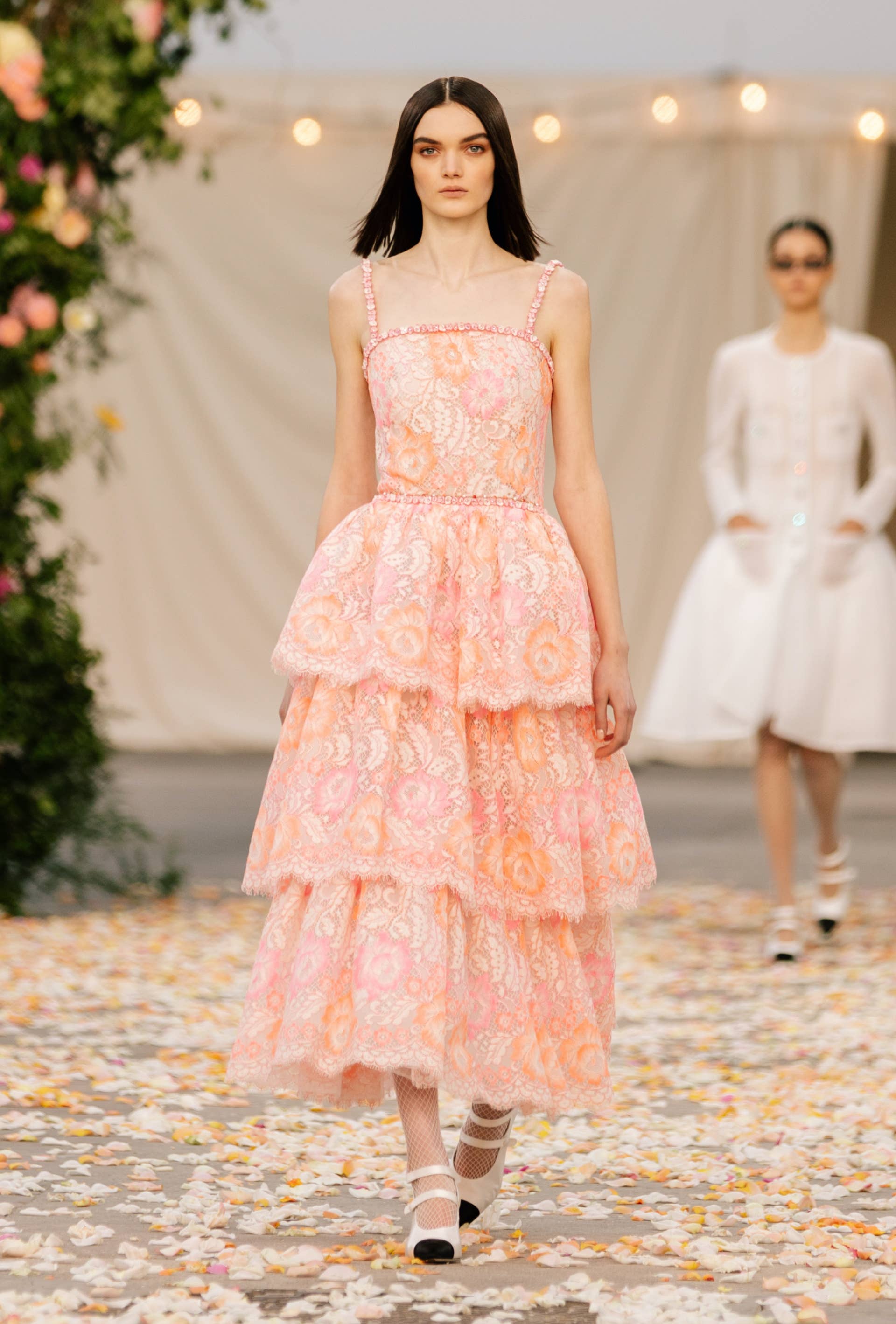 chanel pink dress 2021 Chanel 2021 Belted Cashmere Knit Dress Light Pink/Navy