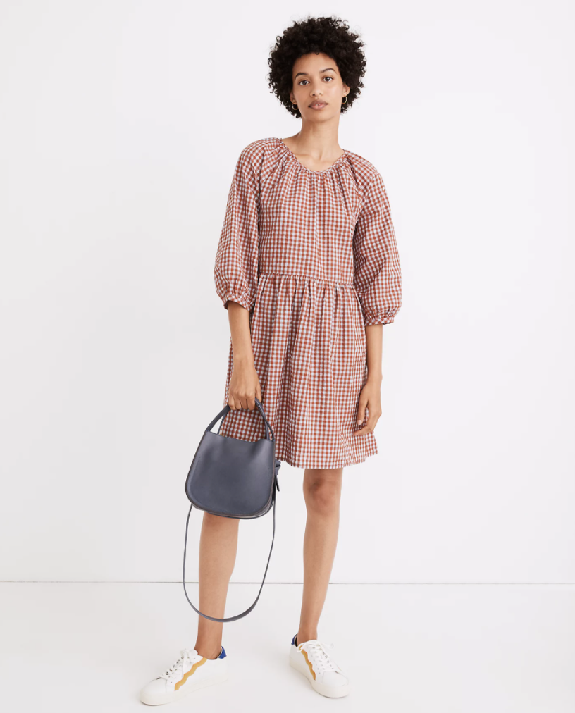 chinese dress ladies Amazon.com: Madewell Linen-Cotton Puff-Sleeve Mini Dress Lighthouse 2 :  