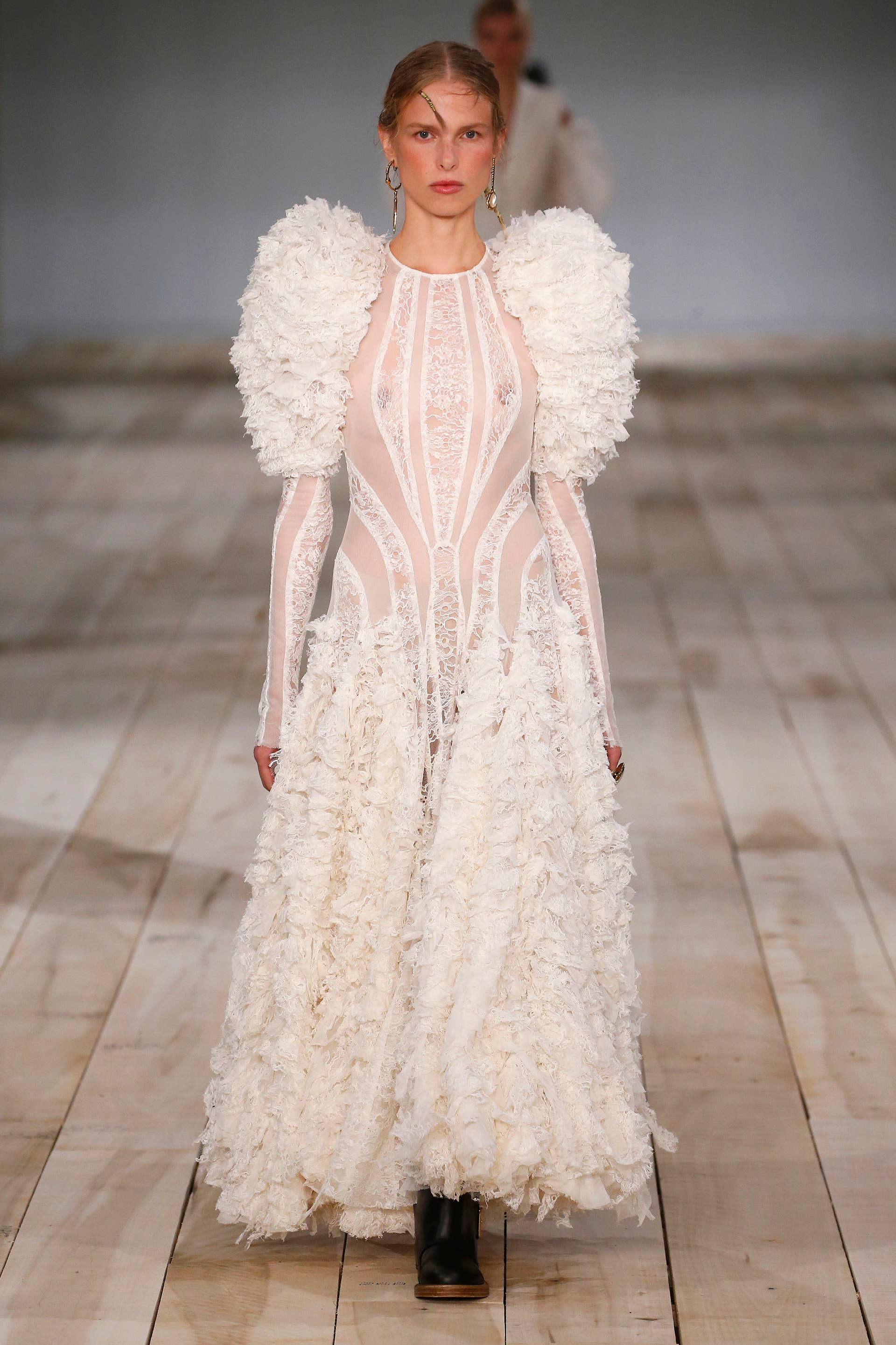 A Closer Look: The Making of an Upcycled Alexander McQueen Spring 2020  Runway Gown - Fashionista