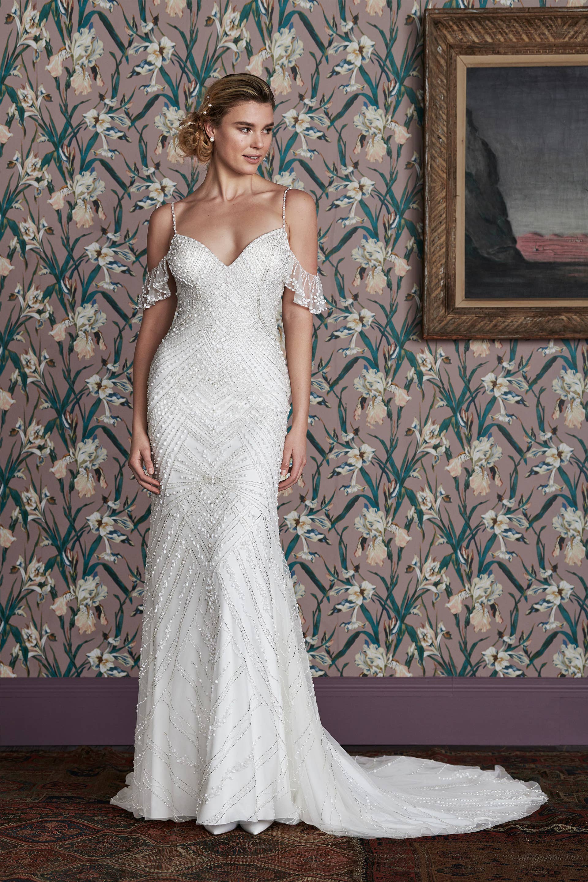 white christmas dresses Vintage Wedding Dresses Satin Strapless A Line Bridal Gown-Bridelily