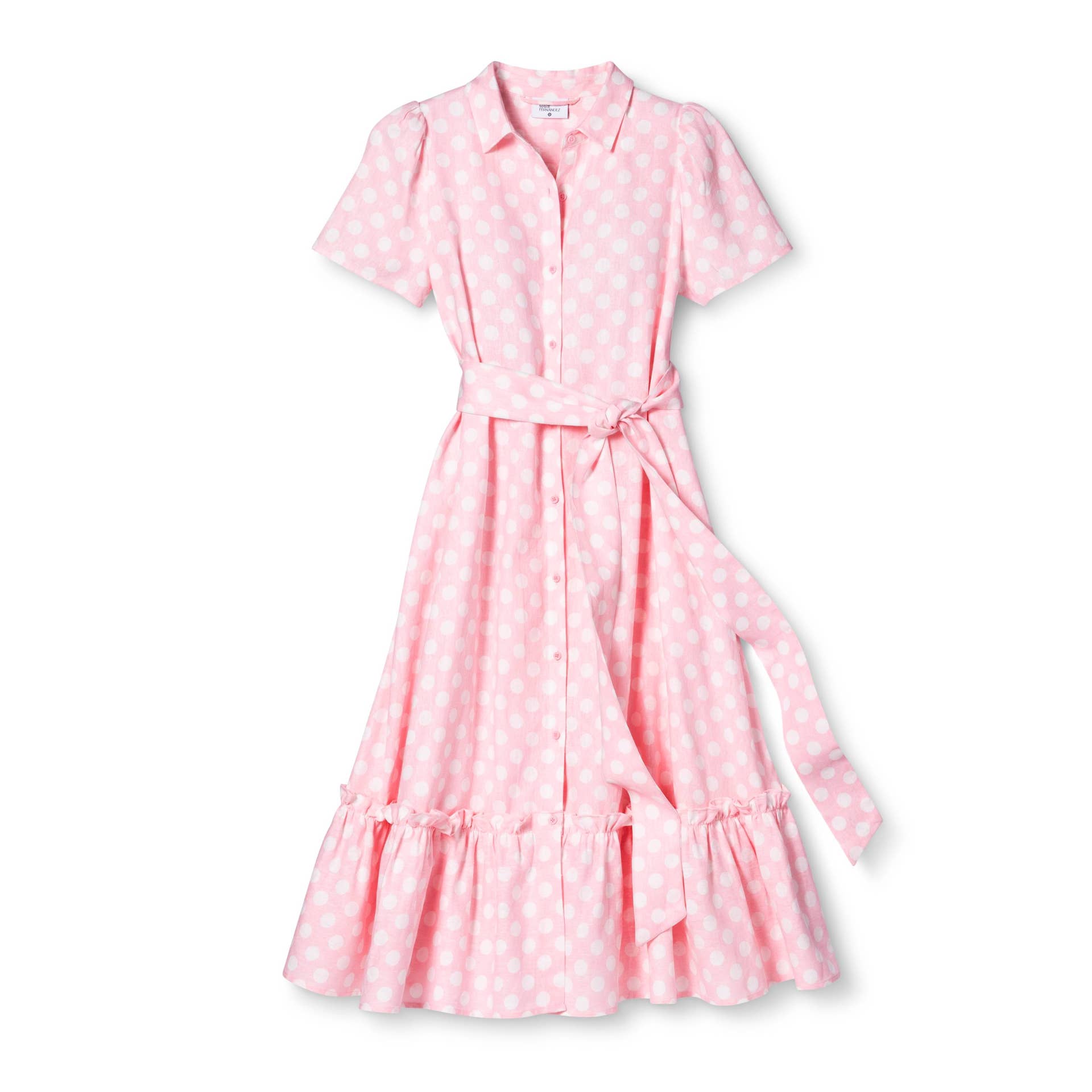 pink polka dot dress target Women's Cap Sleeve Lace Trim Midi Dress