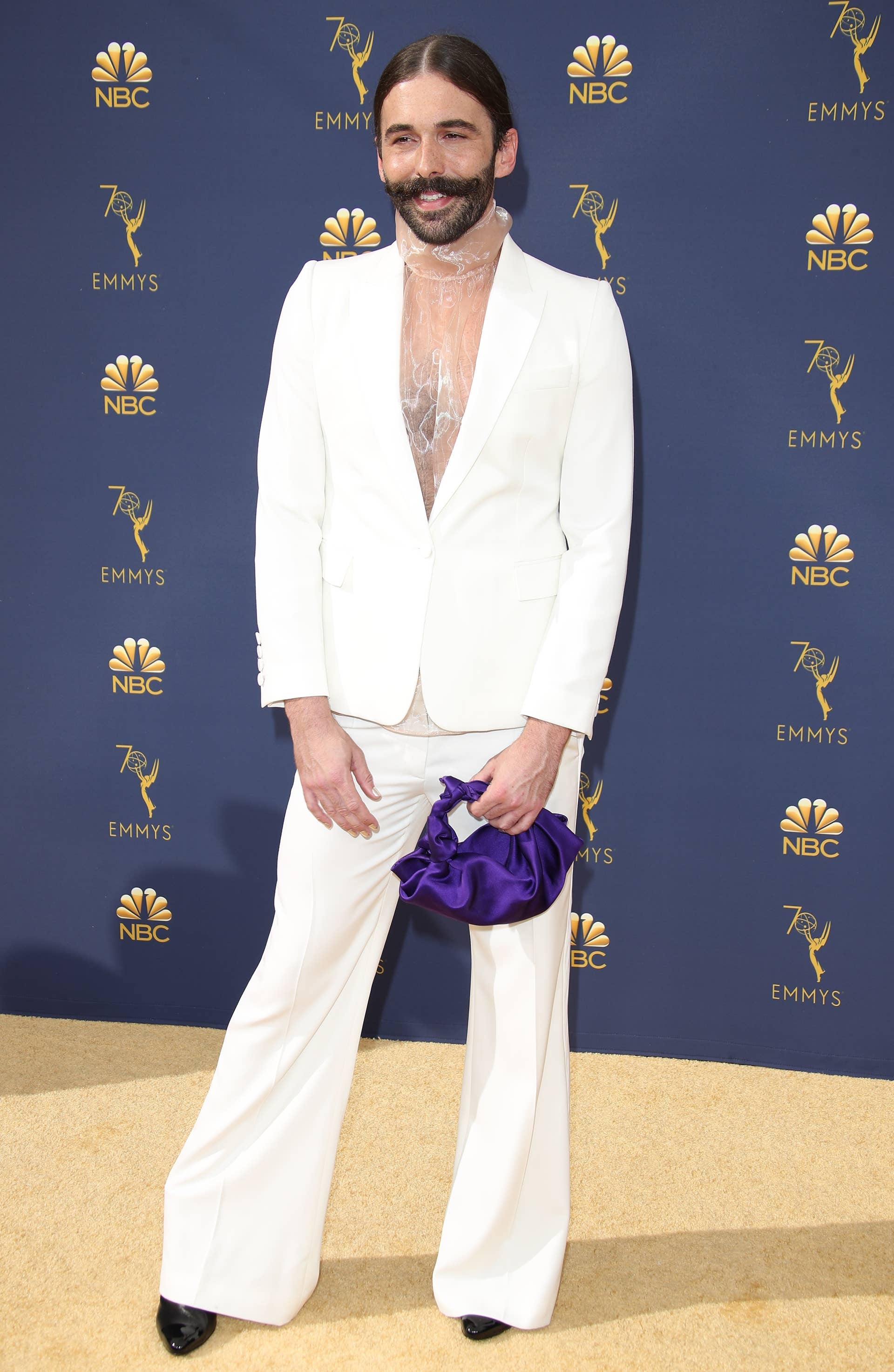 jonathan van ness red carpet dress Queer Eye Best Outfits From Jonathan Van Ness