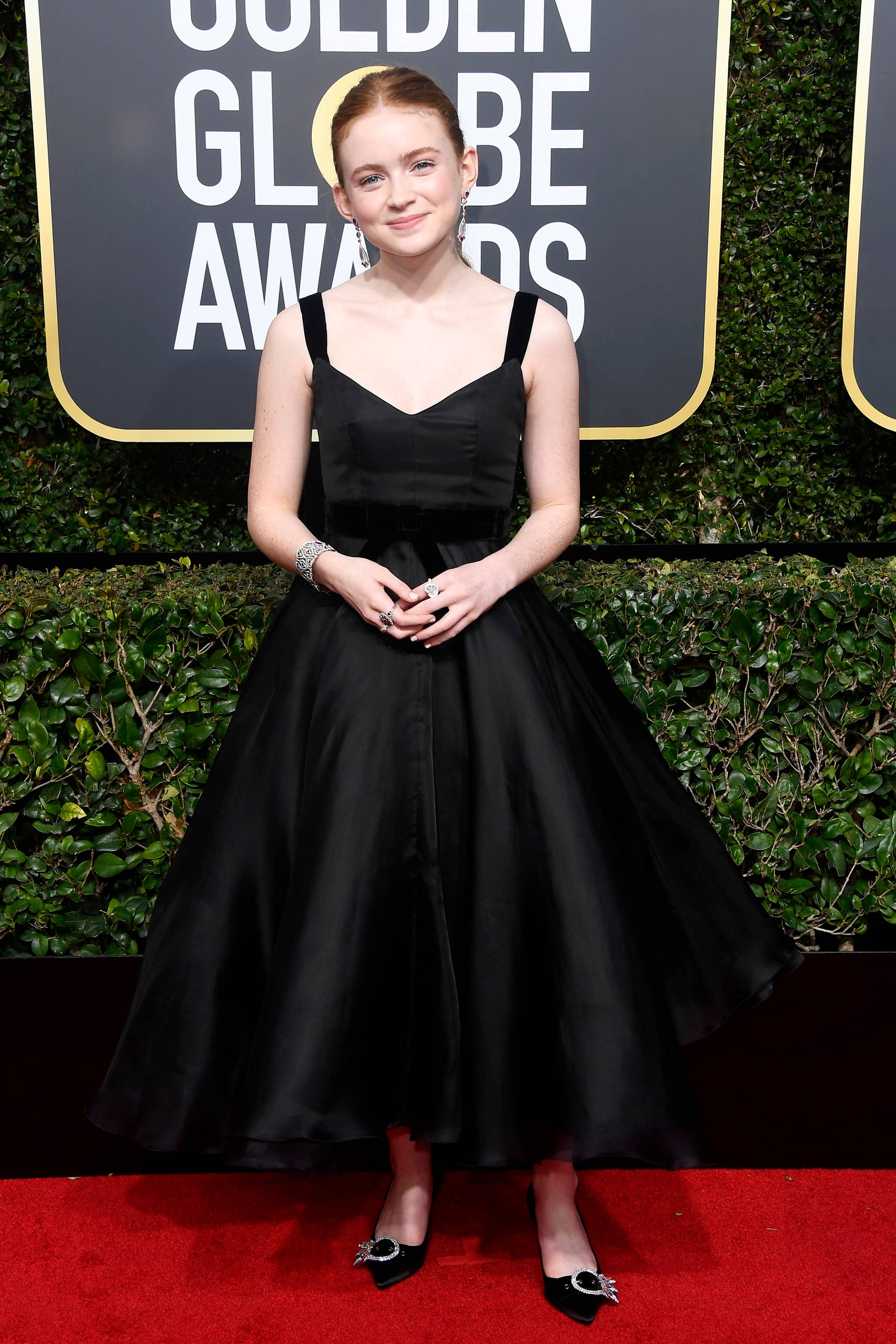 Great Outfits in Fashion History: Sadie Sink in a Tea-Length Miu Miu Dress  - Fashionista