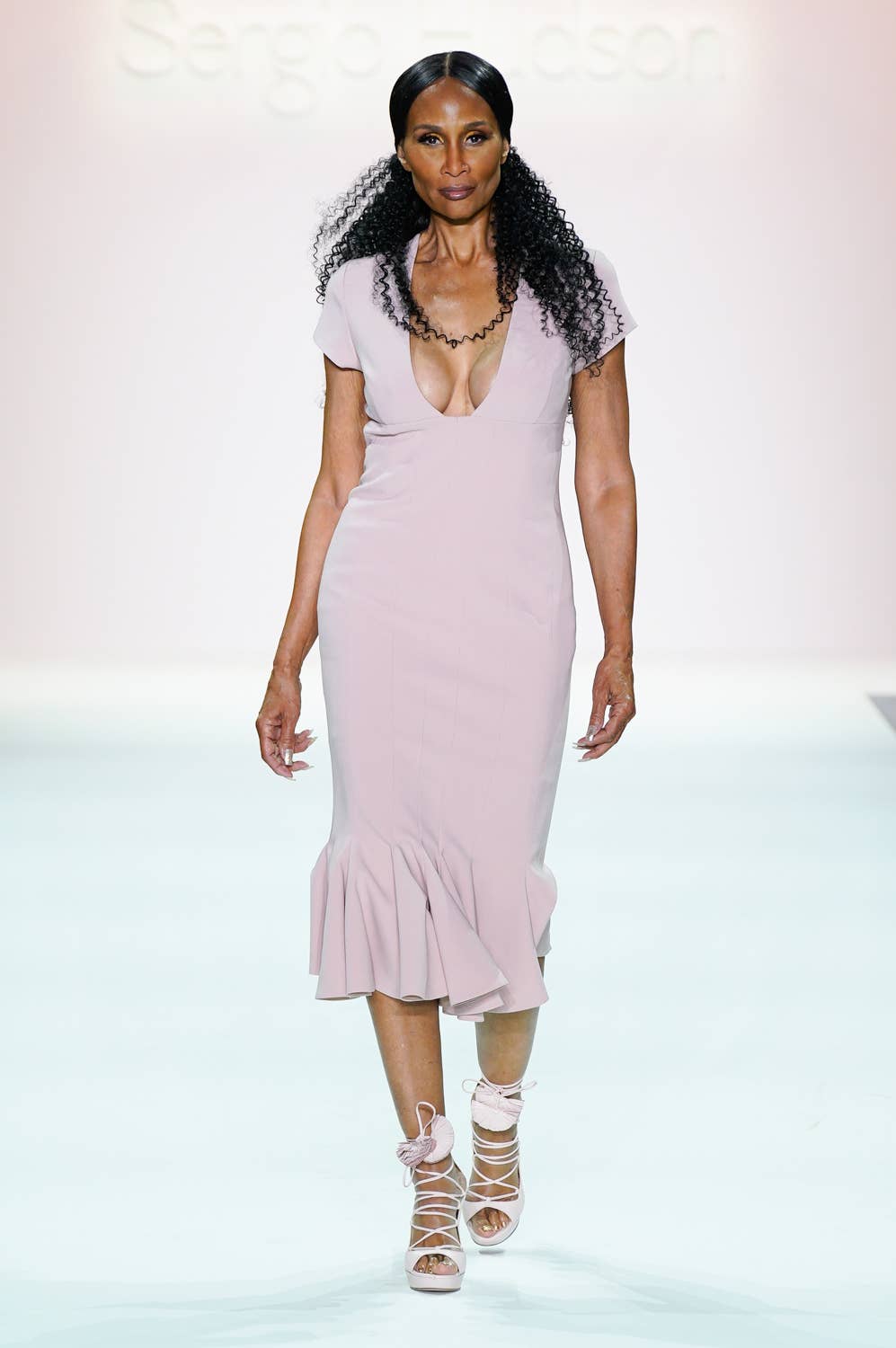 sergio hudson corset dress Sergio Hudson Bustier Belted Eyelet Dress with Crinoline