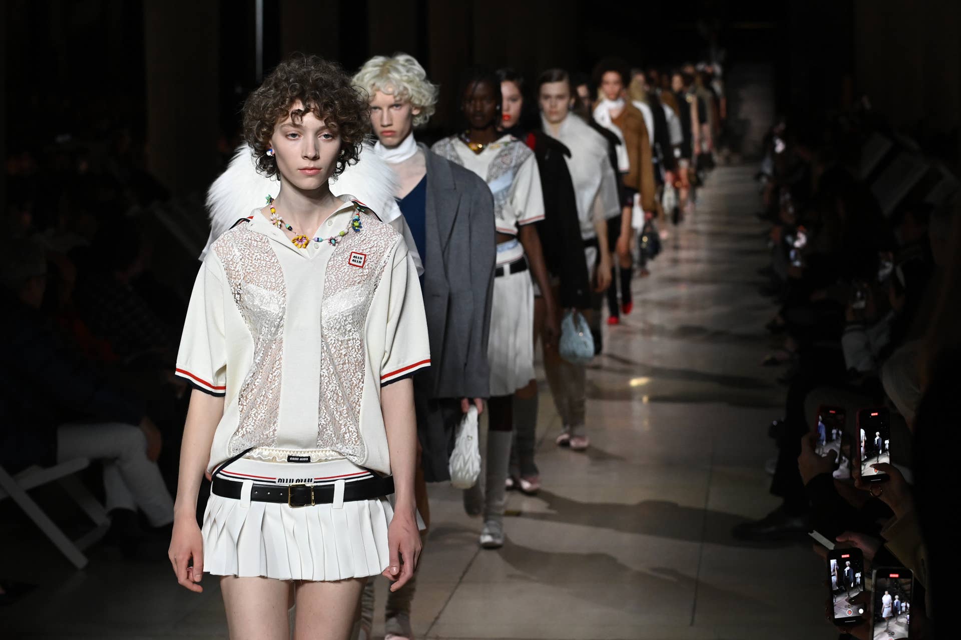 Miu Miu 2022AW ランウェイ　ポロシャツ IT40 MIU MIU - miu miu ネイビー ポロシャツ IT40の通販 by Toko's shop