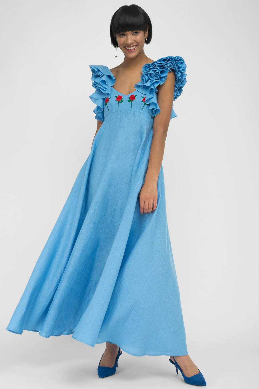 sachin and babi light blue dress M7116 (PDF) | Misses' Empire-Waist Dresses