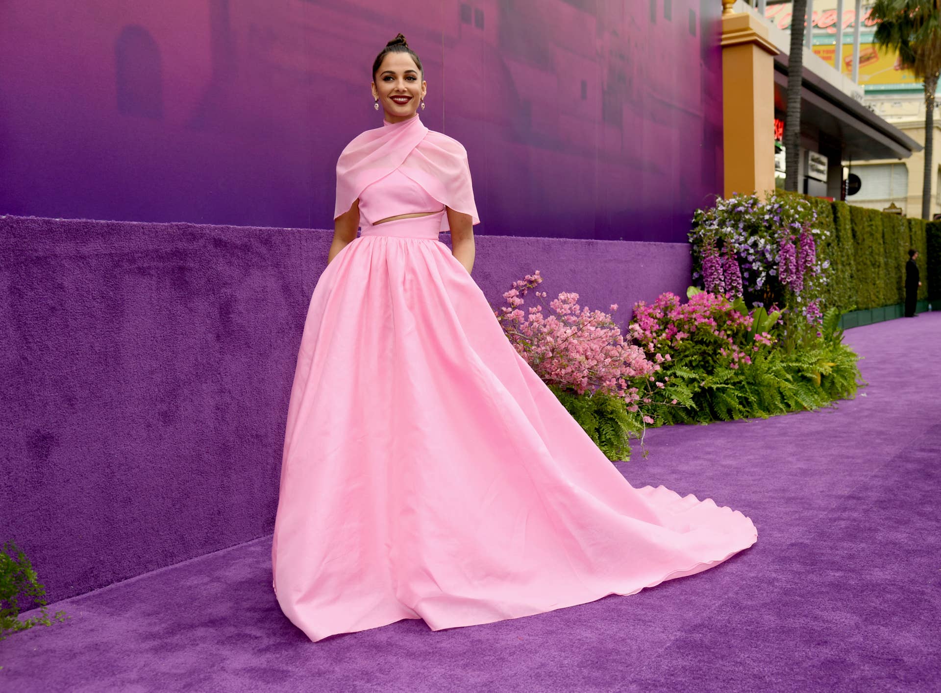 naomi scott red dress Naomi Scott Aladdin 2019 Aladdin Red Carpet Naomi Scott Rocks A Modern Ball  Gown For The '