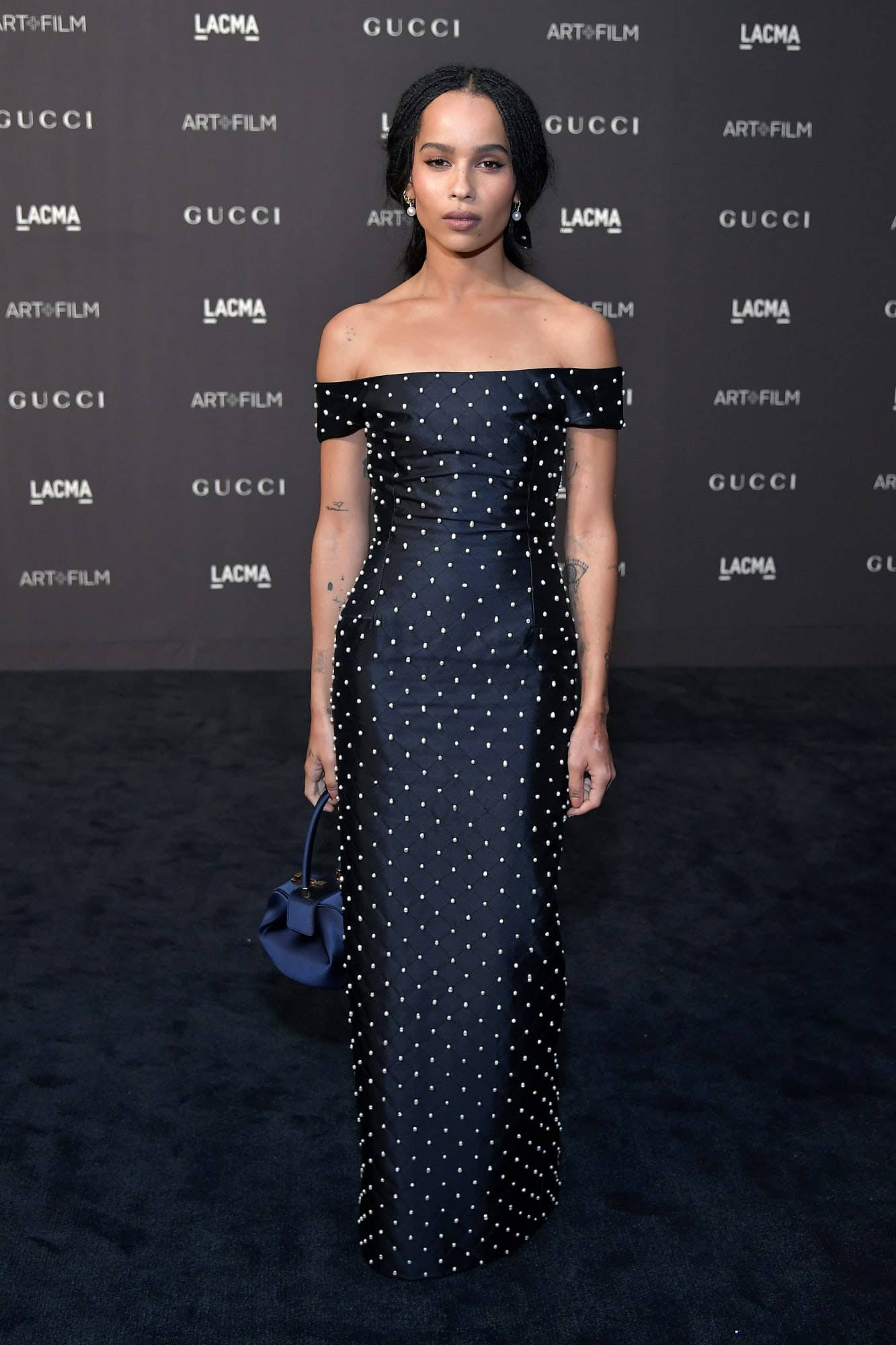 zoe kravitz blue dress Zoe Kravitz Blue Araks Slip Dress Is Perfect For Summer