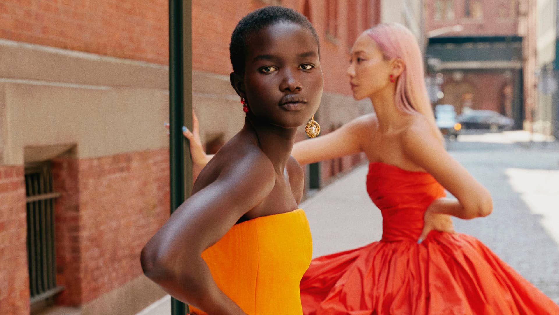 orange oscar de la renta dress Oscar De La Renta Sleeveless Cotton Lace Midi Dress In Burnt Orange