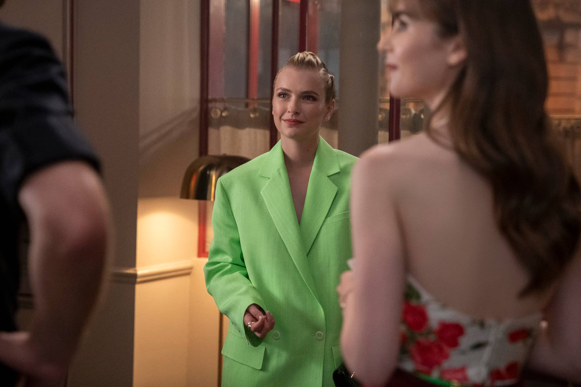 green dress emily in paris Emily in Paris Green Coat X-Large / Green main image 0