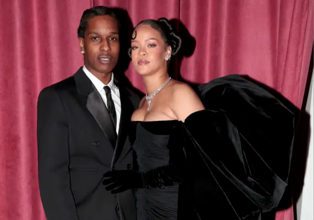 rihanna golden globes dress Golden Globes 2023: Rihanna Stuns in Custom Schiaparelli Gown