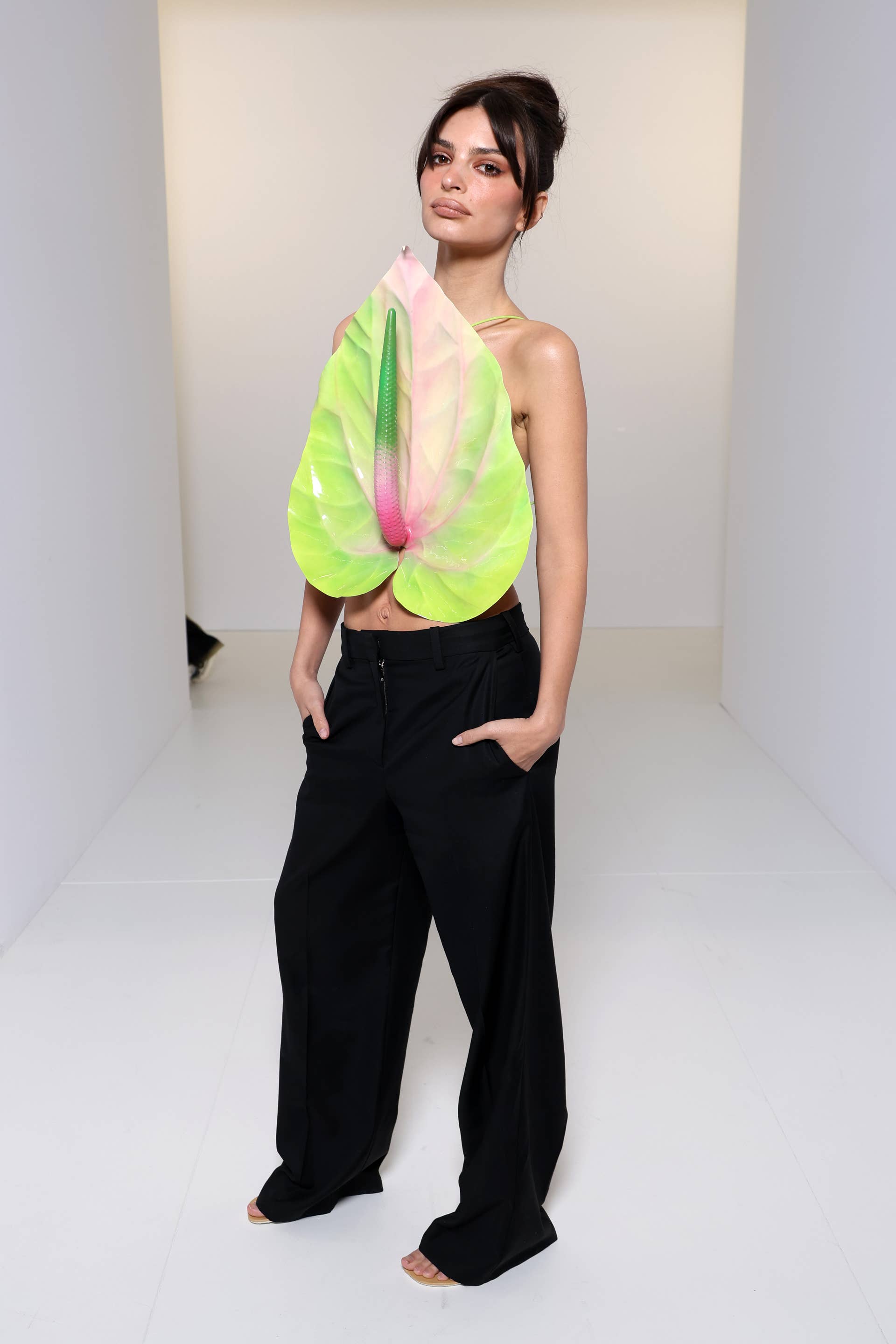 Emily Ratajkowski Wore an Anthurium as a Top - Fashionista