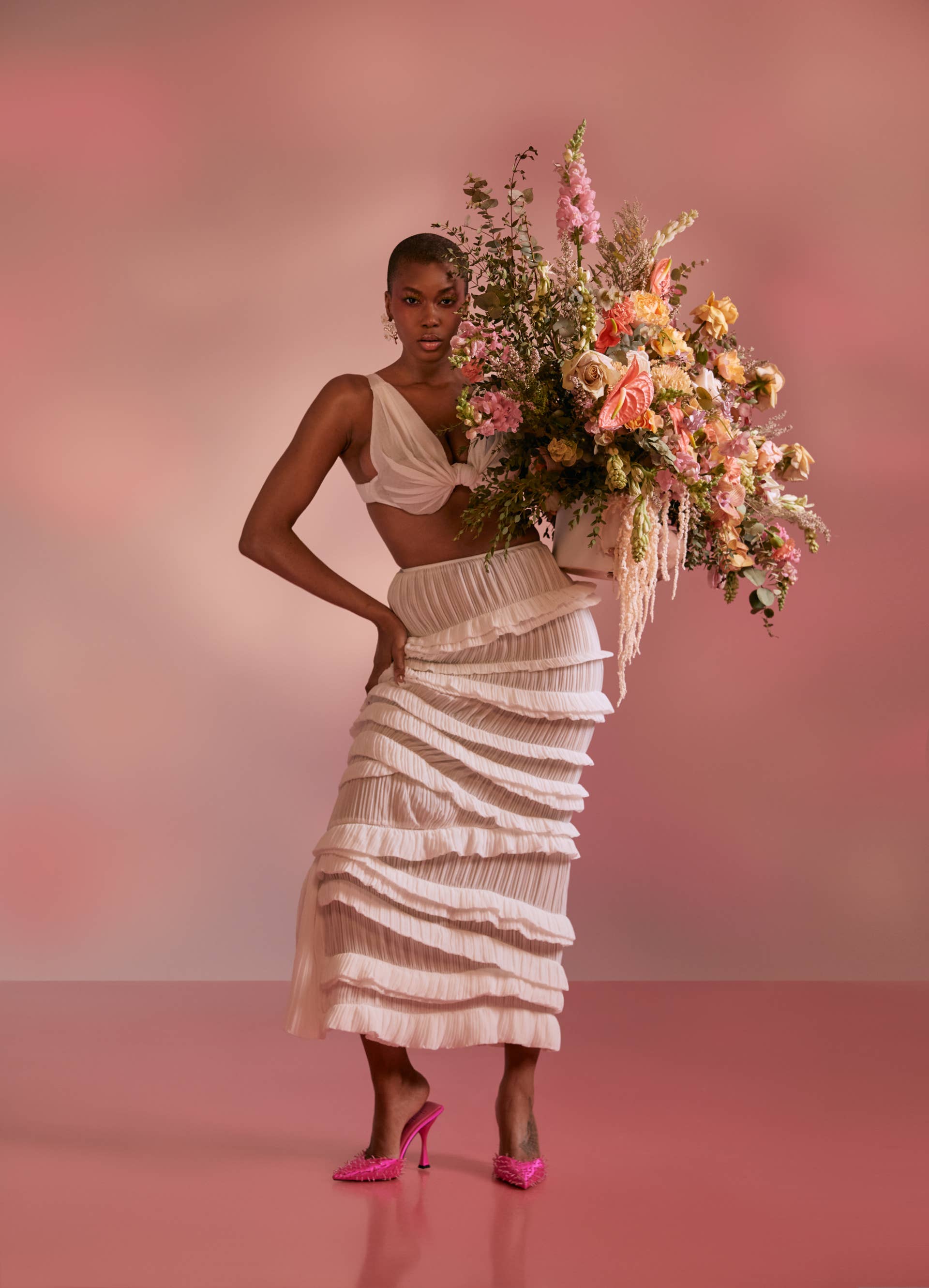 strapless open back dress Hanifa main image 0