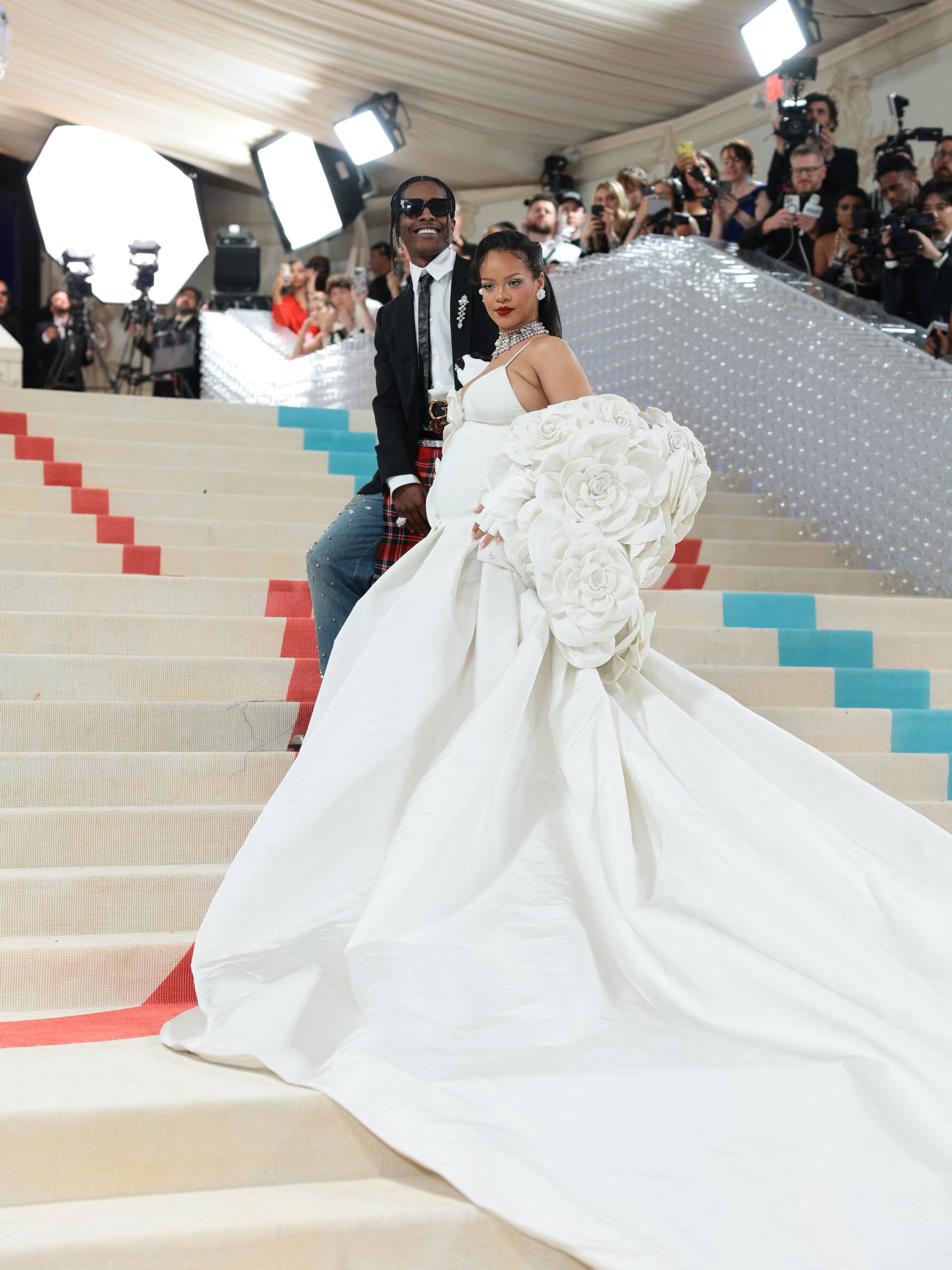 Rihanna Transforms Into a Chanel Camellia  With Help From Valentino  at  the 2023 Met Gala - Fashionista